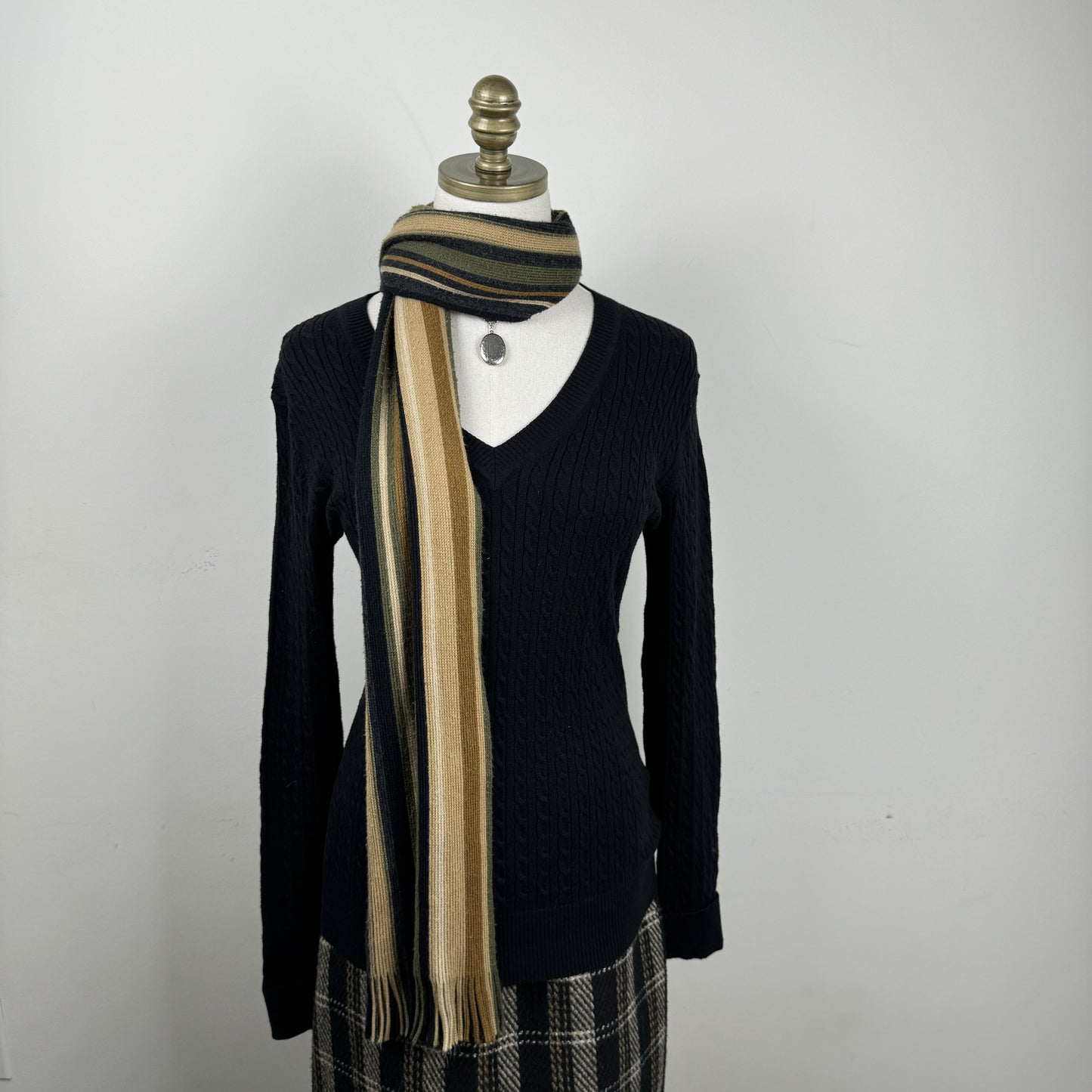Striped Knit Scarf – view 4