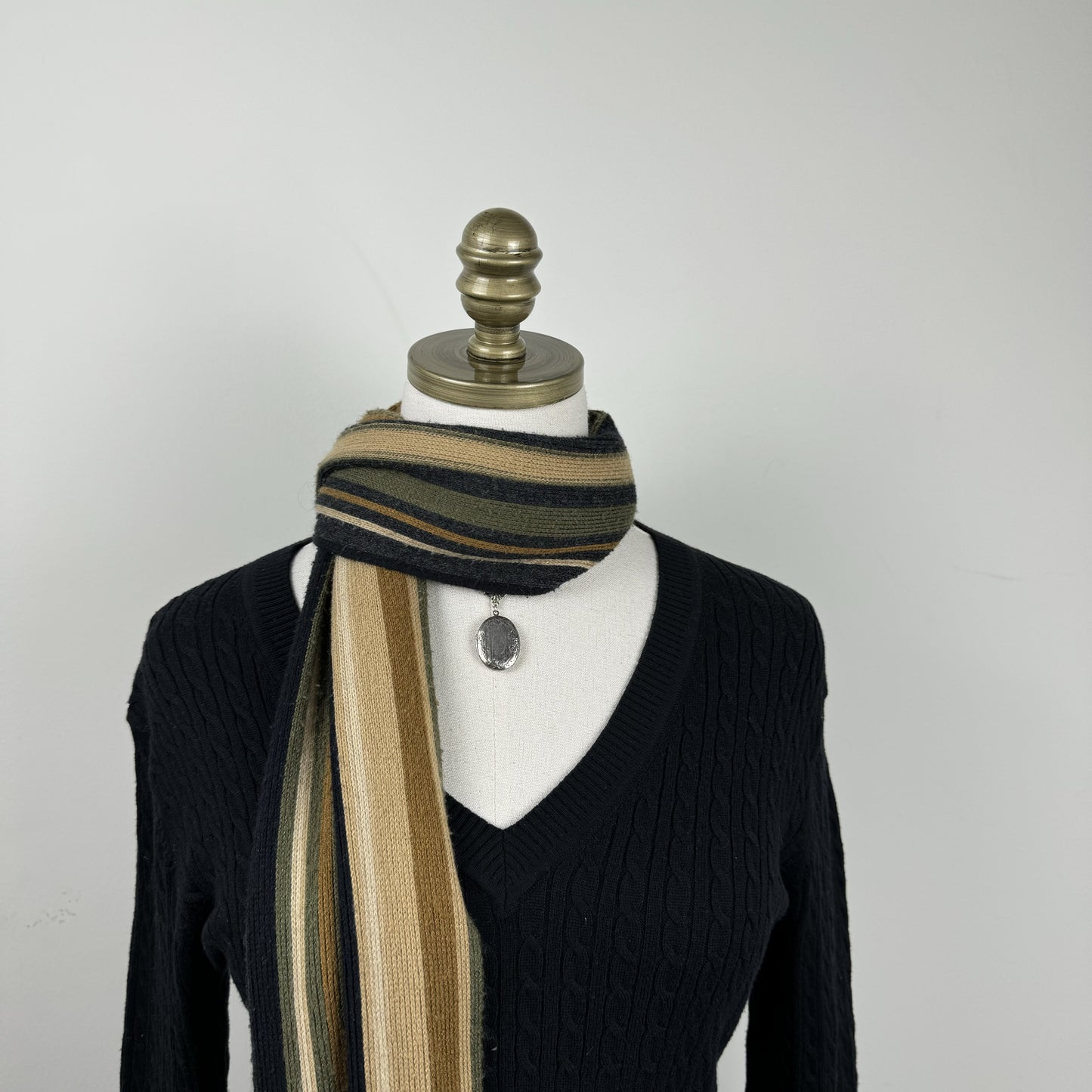 Striped Knit Scarf – view 5