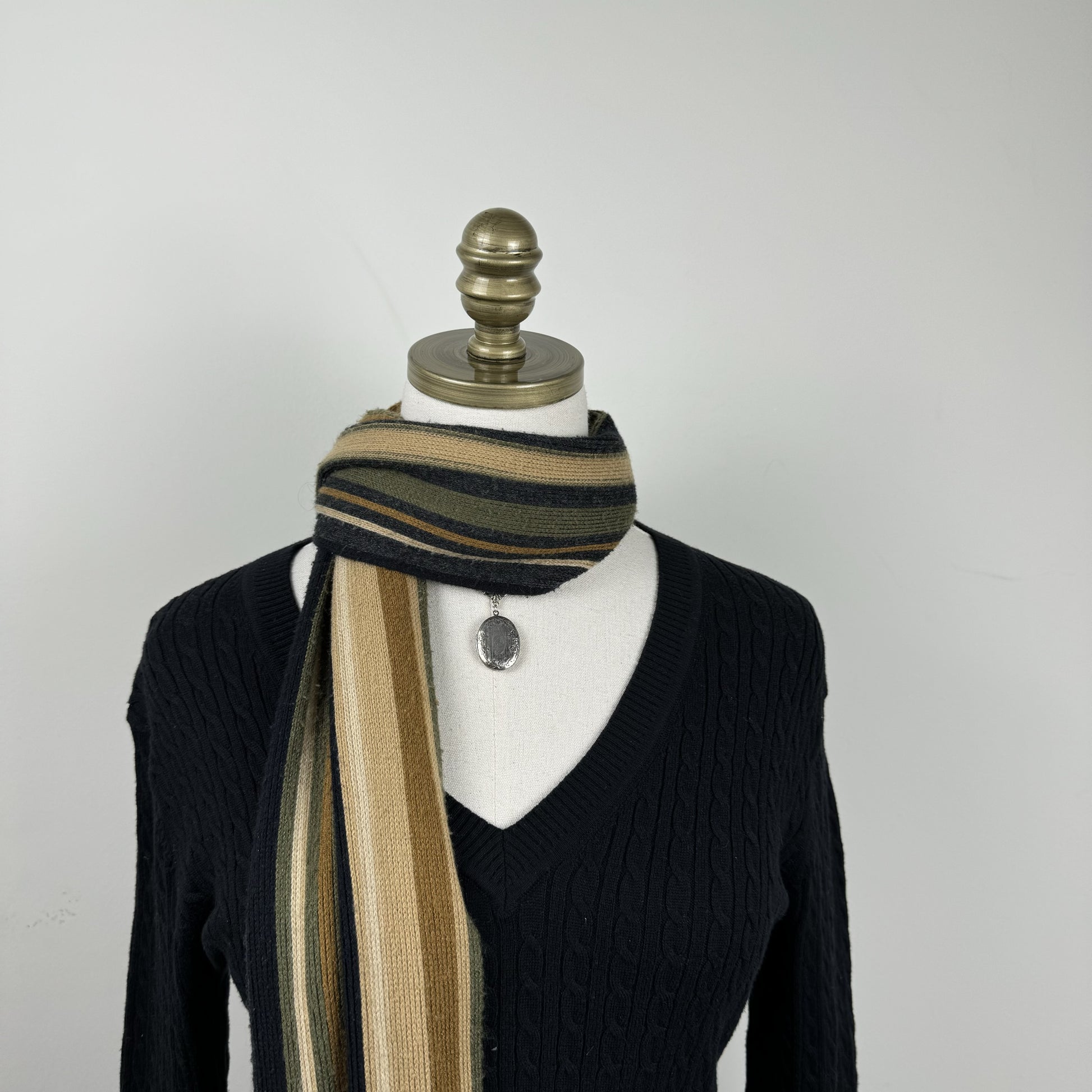 Striped Knit Scarf – view 5