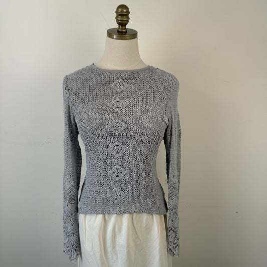 Crochet Backless Bell Sleeve Top – view 1