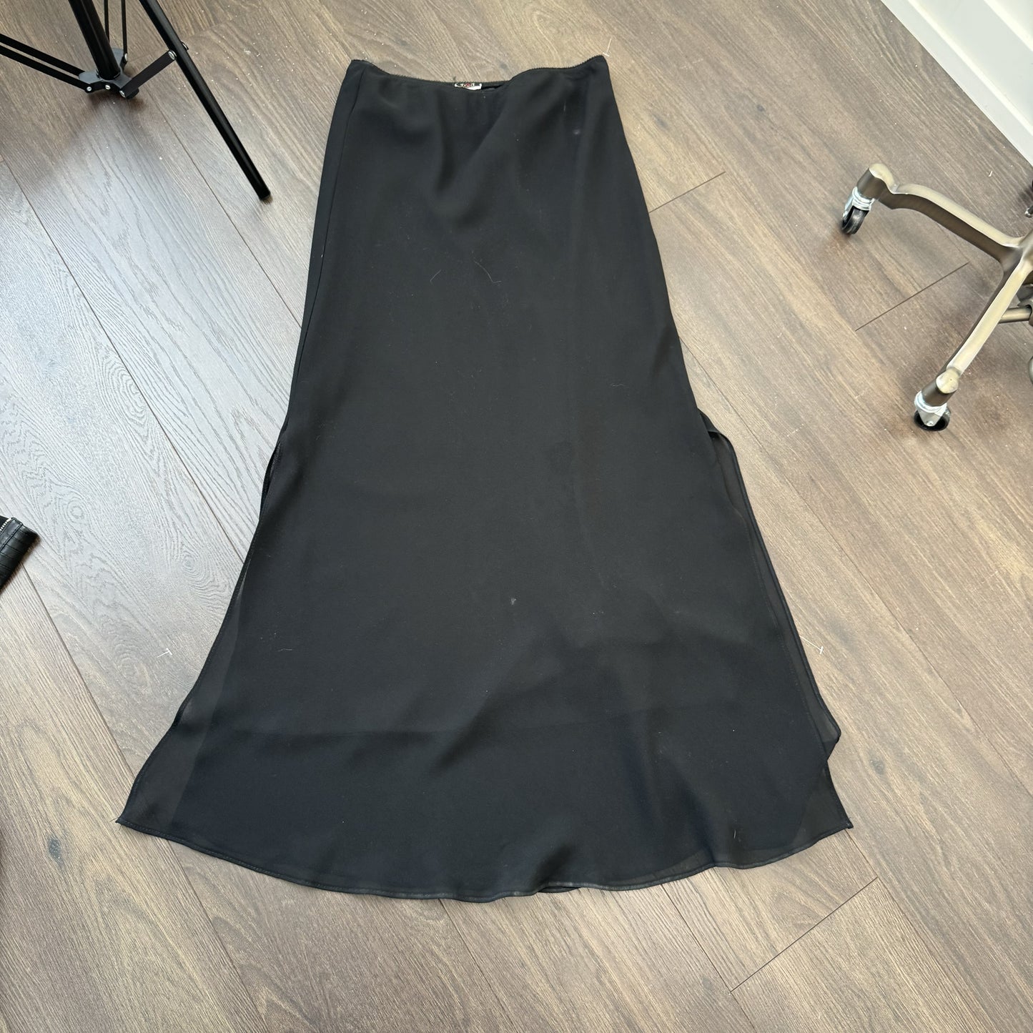 Vintage Mesh Overlay Maxi Skirt – view 4
