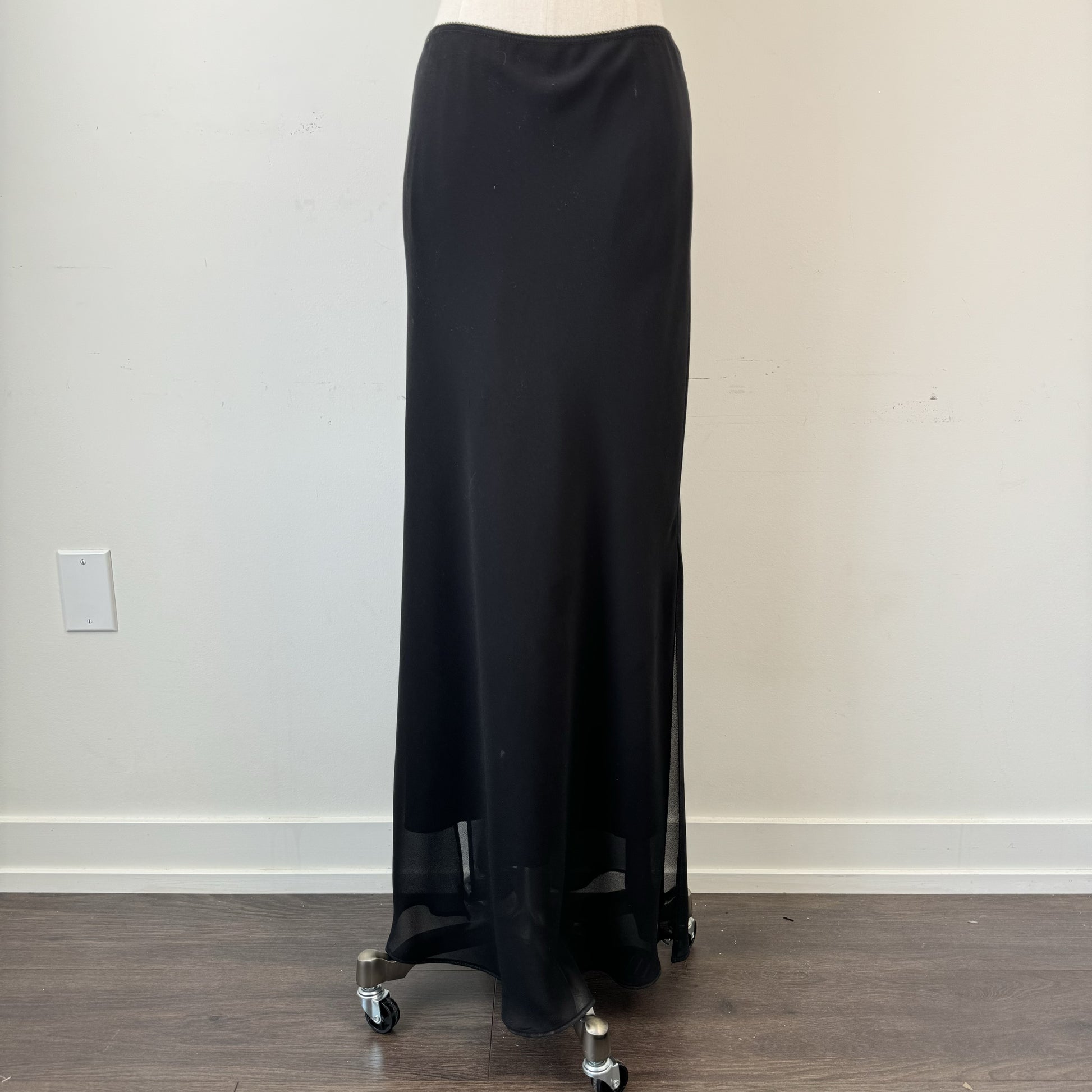 Vintage Mesh Overlay Maxi Skirt – view 1