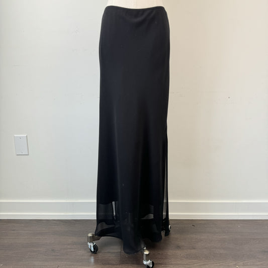 Vintage Mesh Overlay Maxi Skirt – view 1