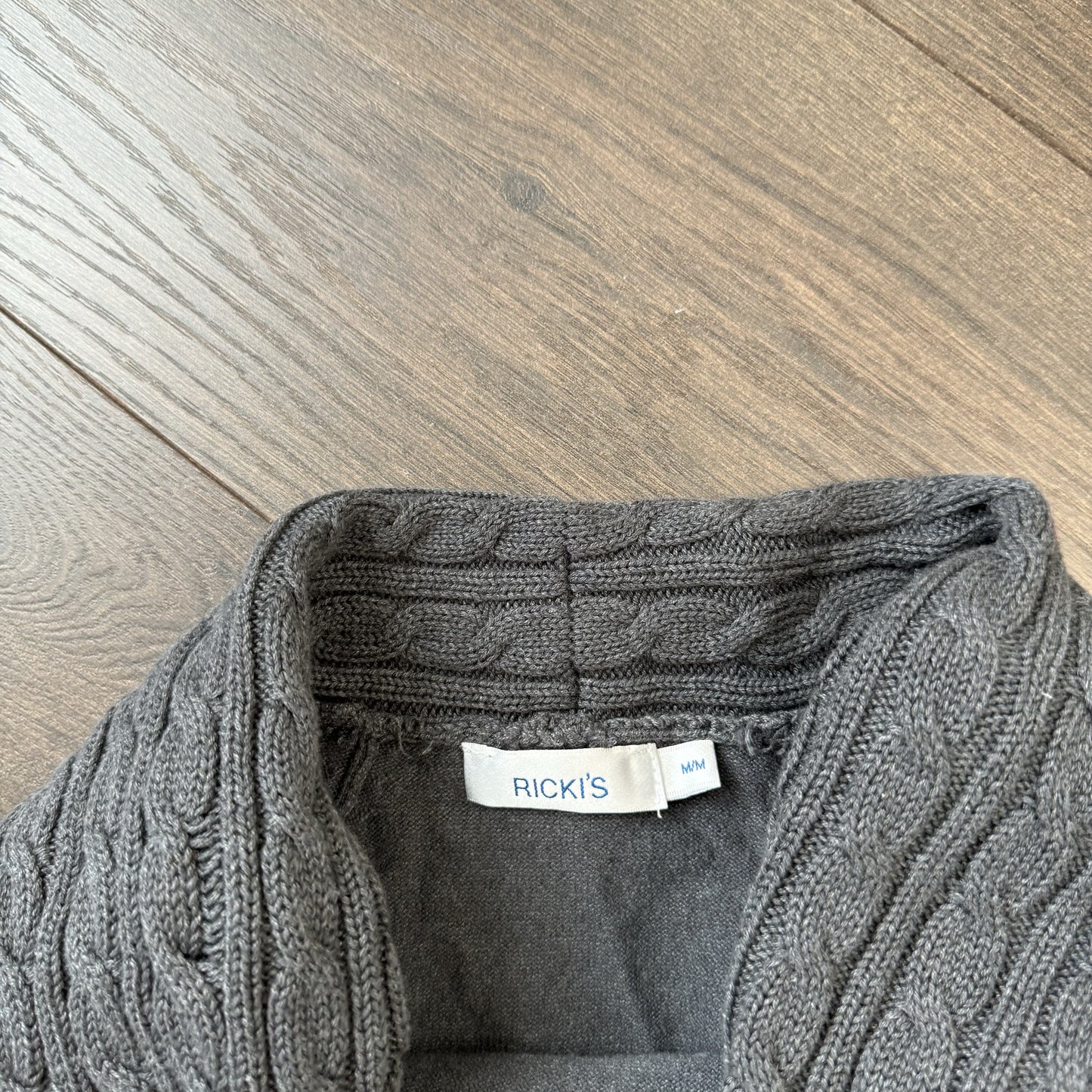 Dark Grey Off Shoulder Sweater – view 7