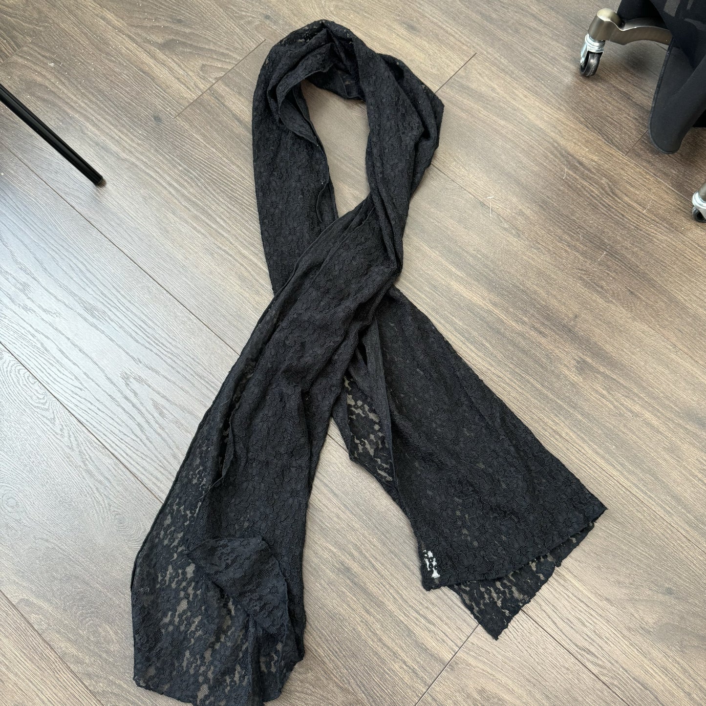 Black Lace Shawl / Scarf – view 7
