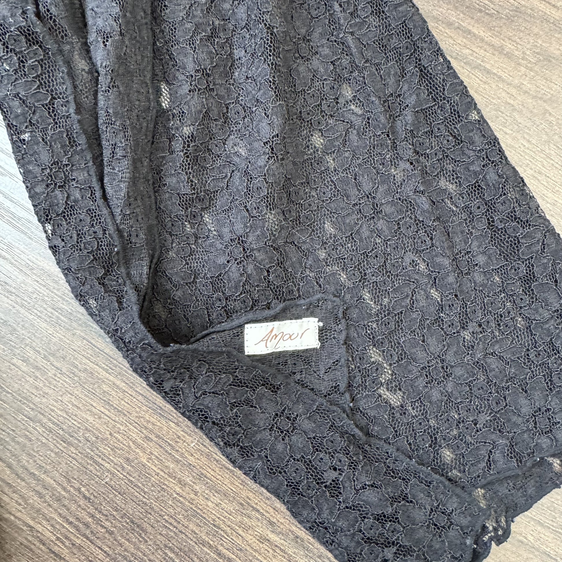 Black Lace Shawl / Scarf – view 8