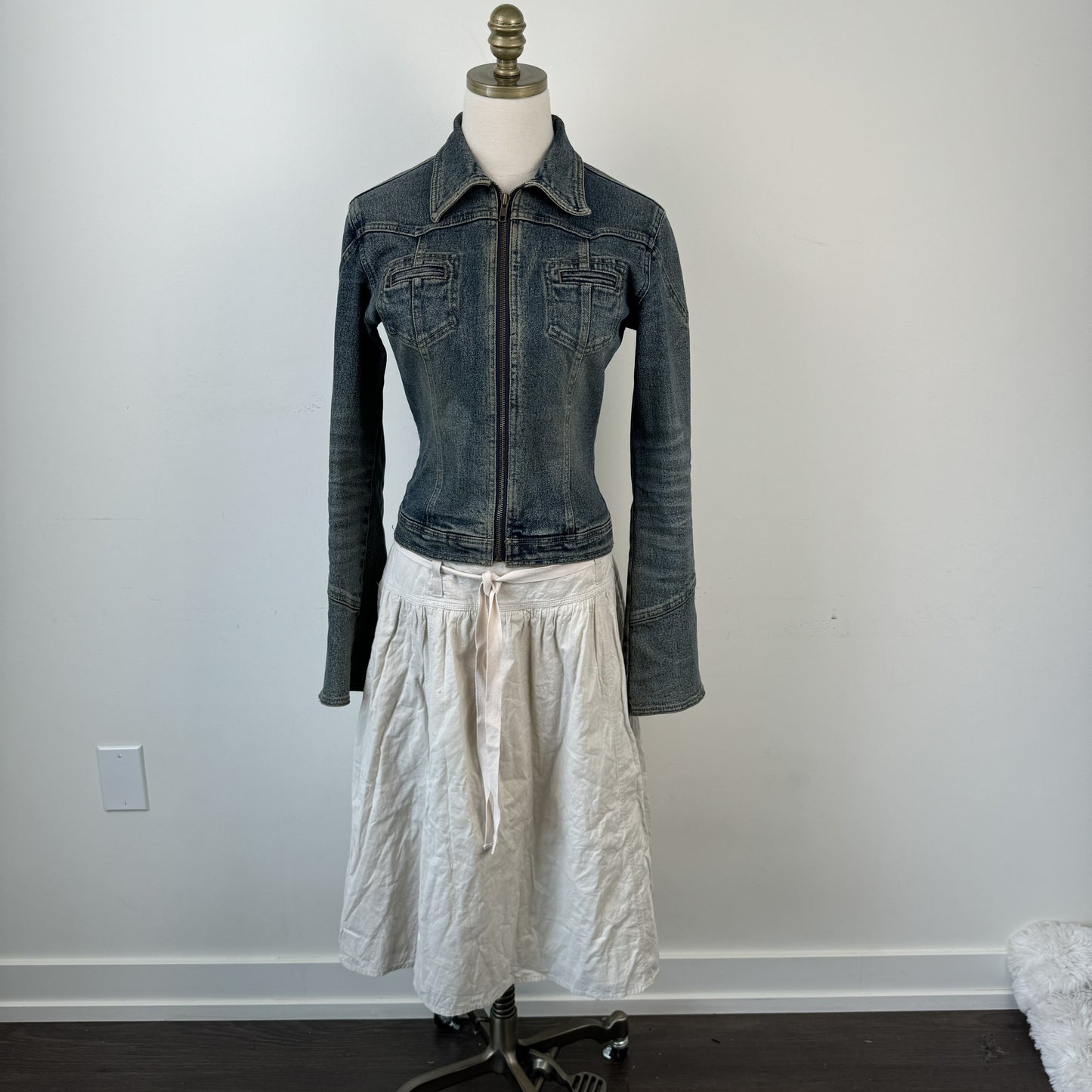 Y2K Faded Denim Jacket – view 1
