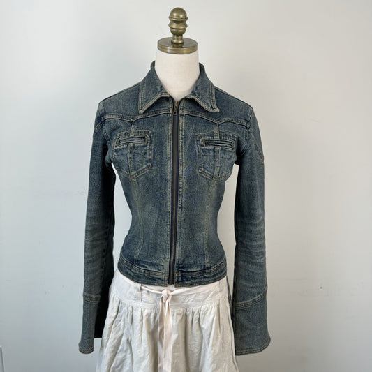 Y2K Faded Denim Jacket – view 3