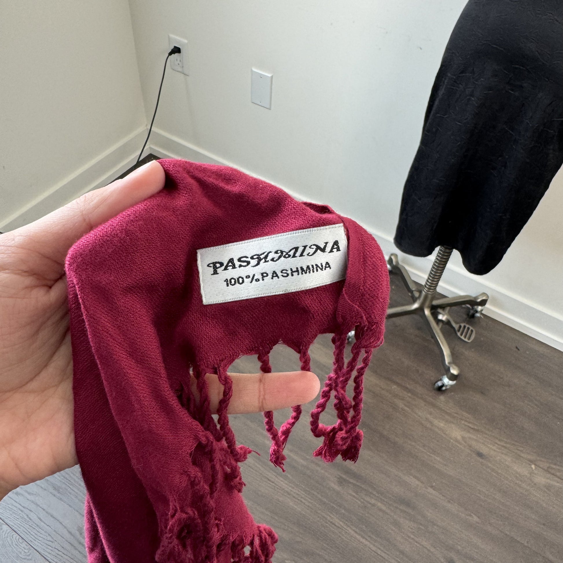Cherry Red Pashmina Scarf – view 1