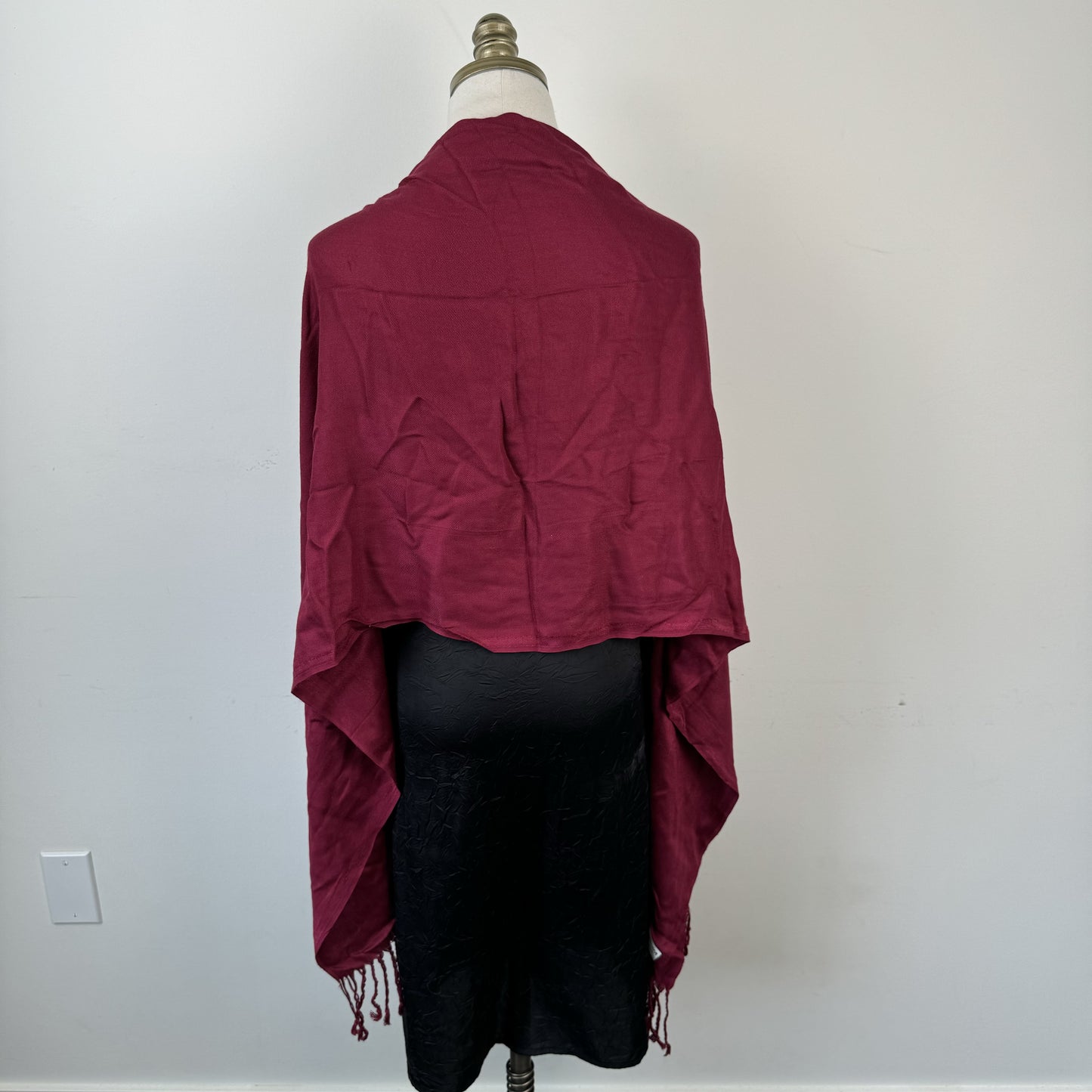 Cherry Red Pashmina Scarf – view 4