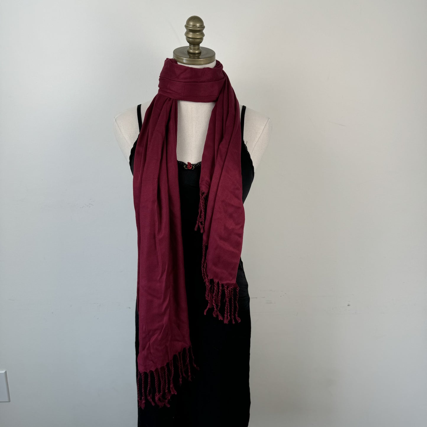 Cherry Red Pashmina Scarf – view 6