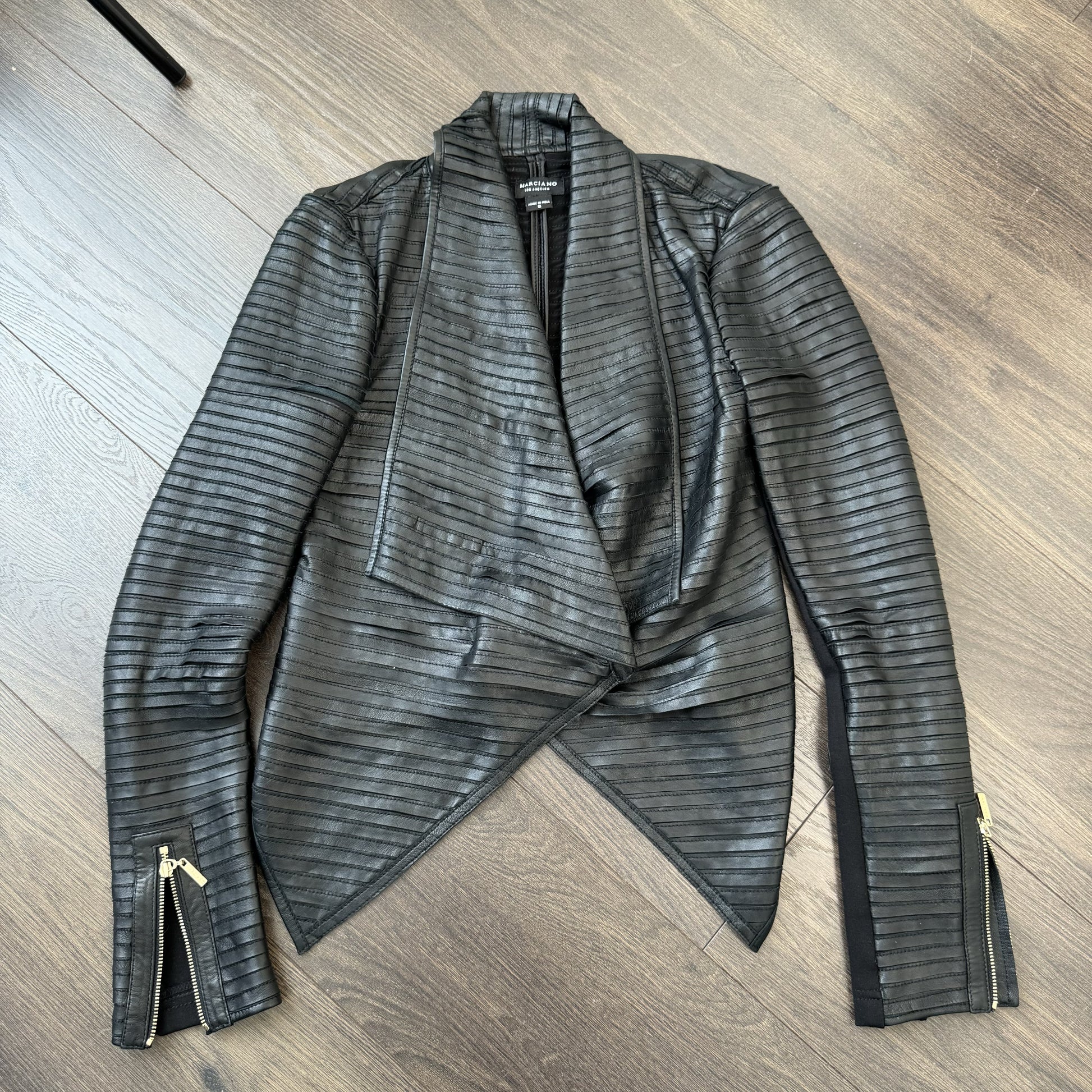 Marciano Grunge Fitted Genuine Leather Jacket – view 9