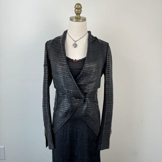 Marciano Grunge Fitted Genuine Leather Jacket – view 4