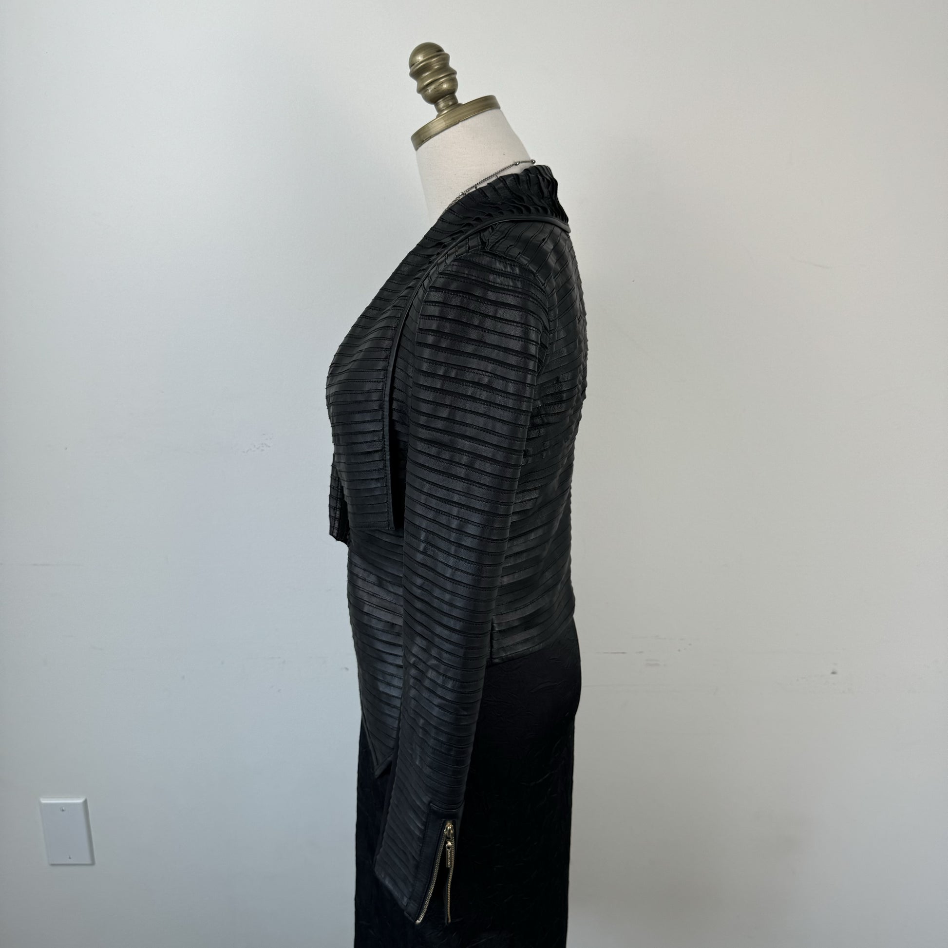 Marciano Grunge Fitted Genuine Leather Jacket – view 1