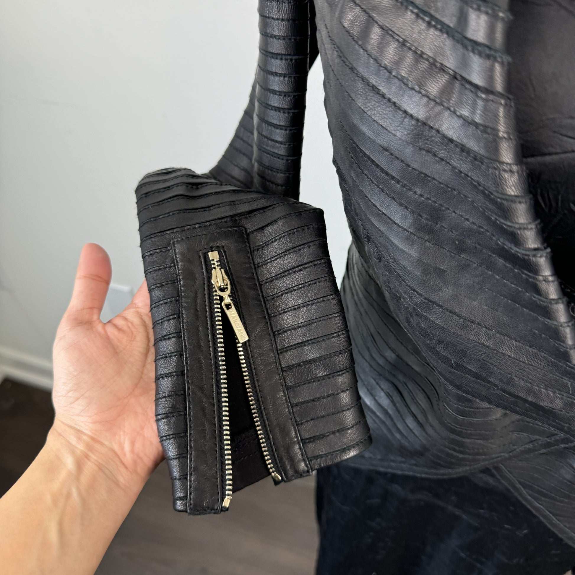 Marciano Grunge Fitted Genuine Leather Jacket – view 8