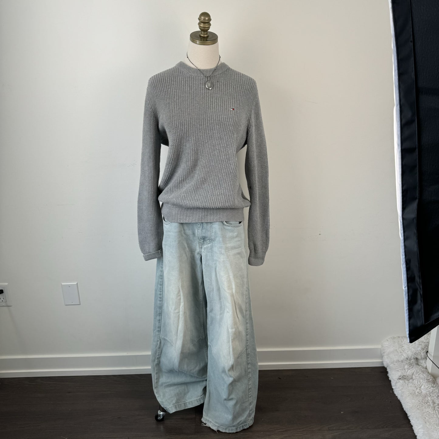 Tommy Grey Crewneck Sweater – view 2