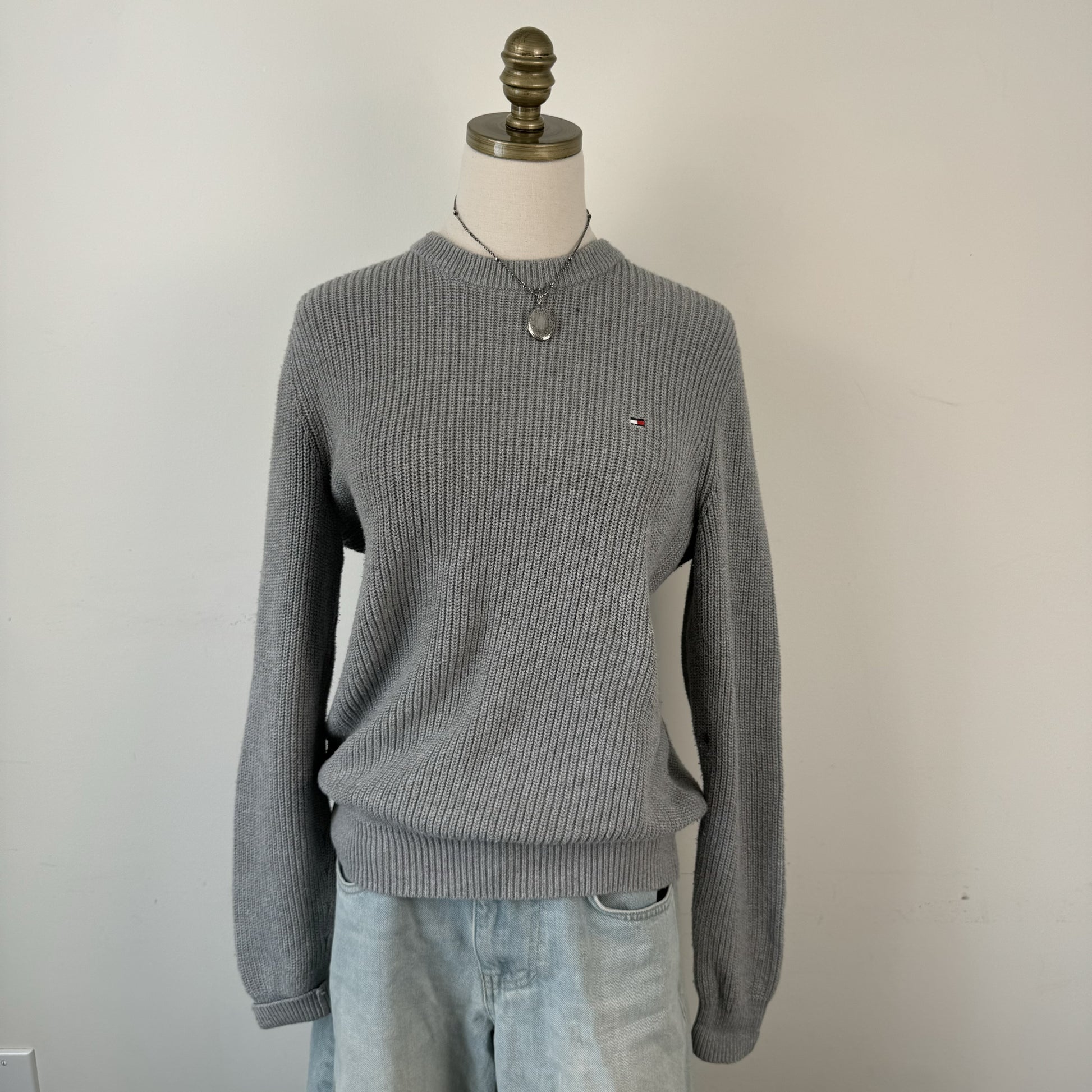 Tommy Grey Crewneck Sweater – view 3
