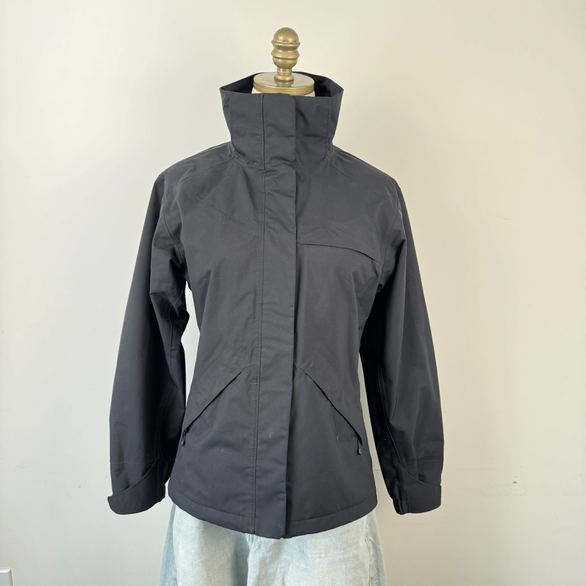 Black Funnel Neck Zip Up Jacket – view 4
