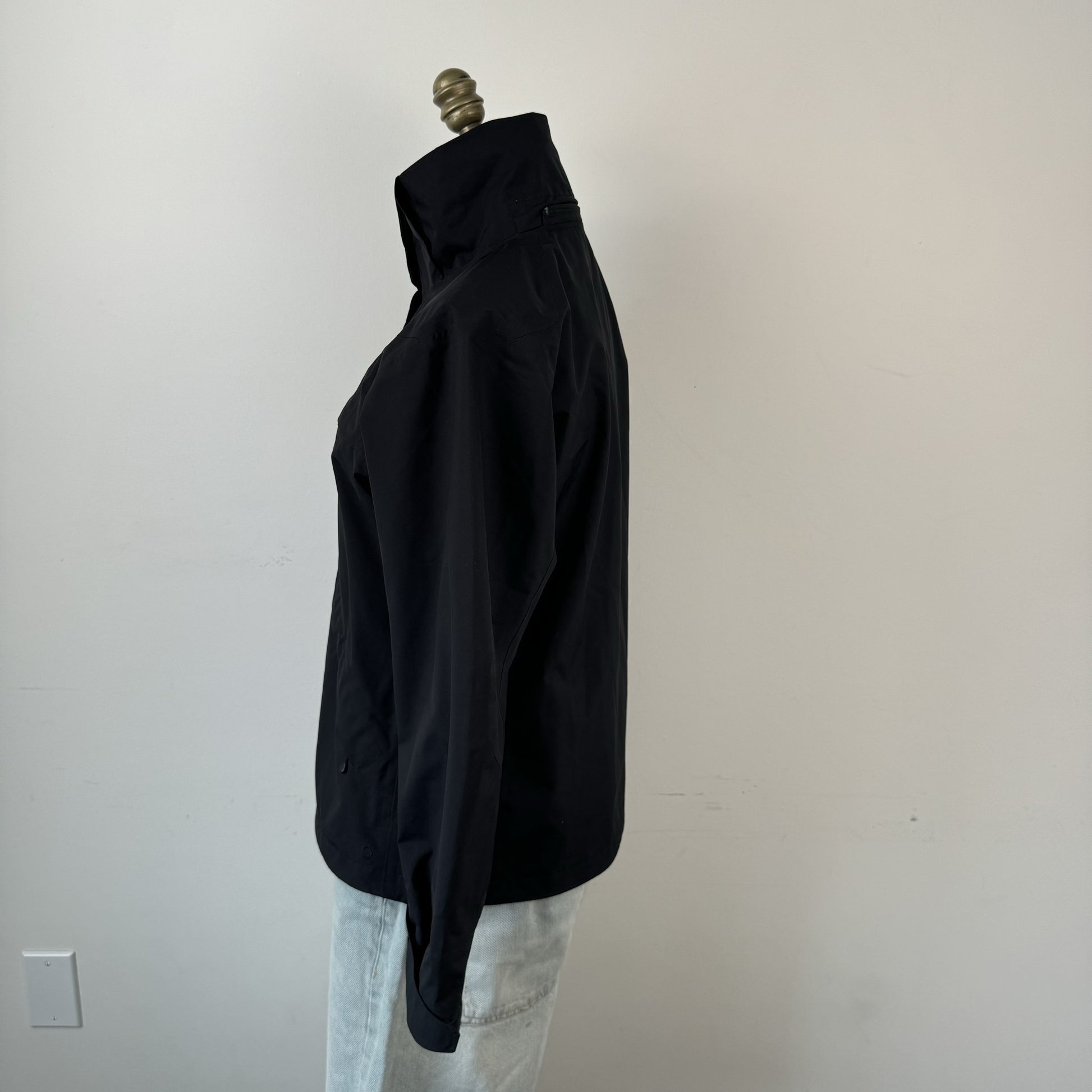 Black Funnel Neck Zip Up Jacket – view 7