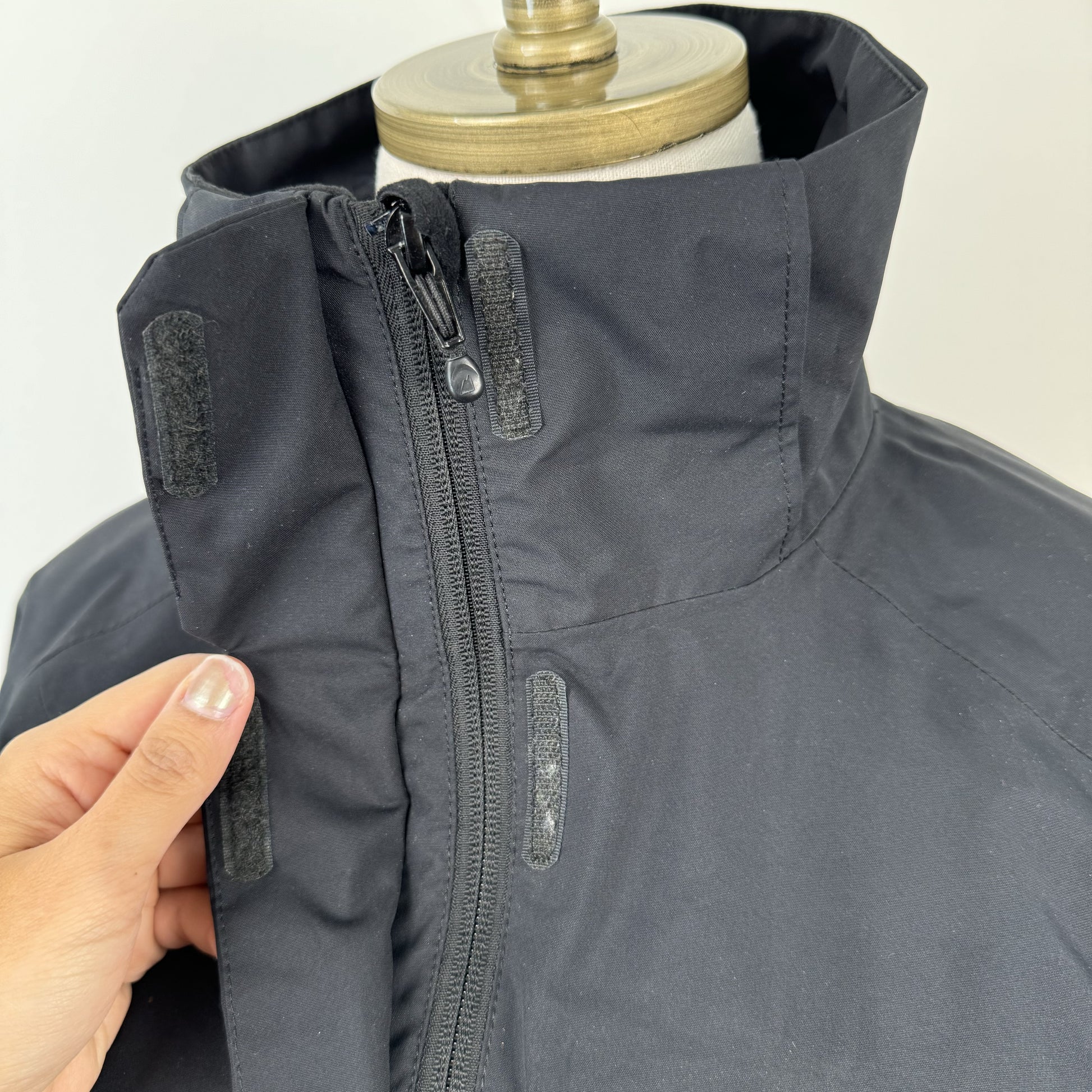 Black Funnel Neck Zip Up Jacket – view 9
