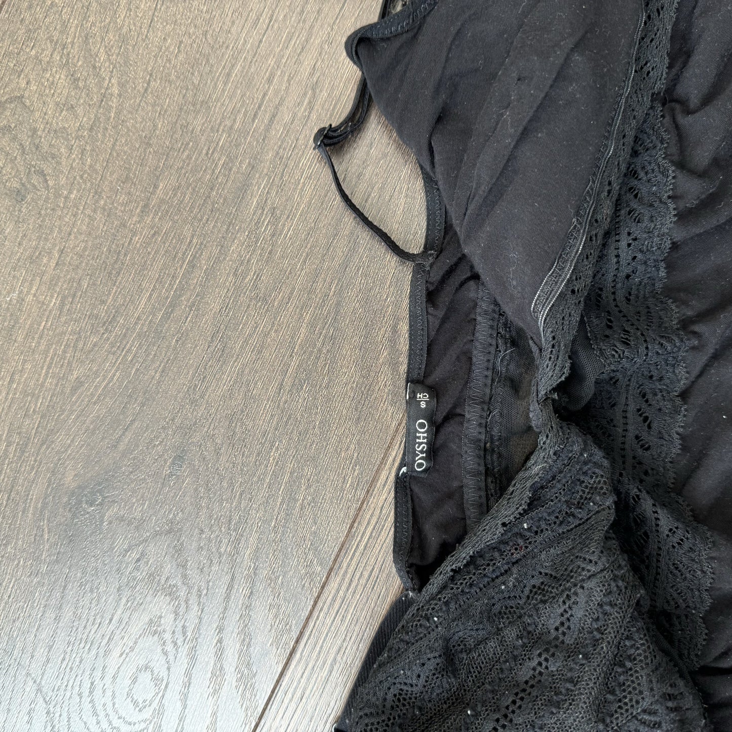 Black Babydoll Lace Trim Slip Dress – view 7