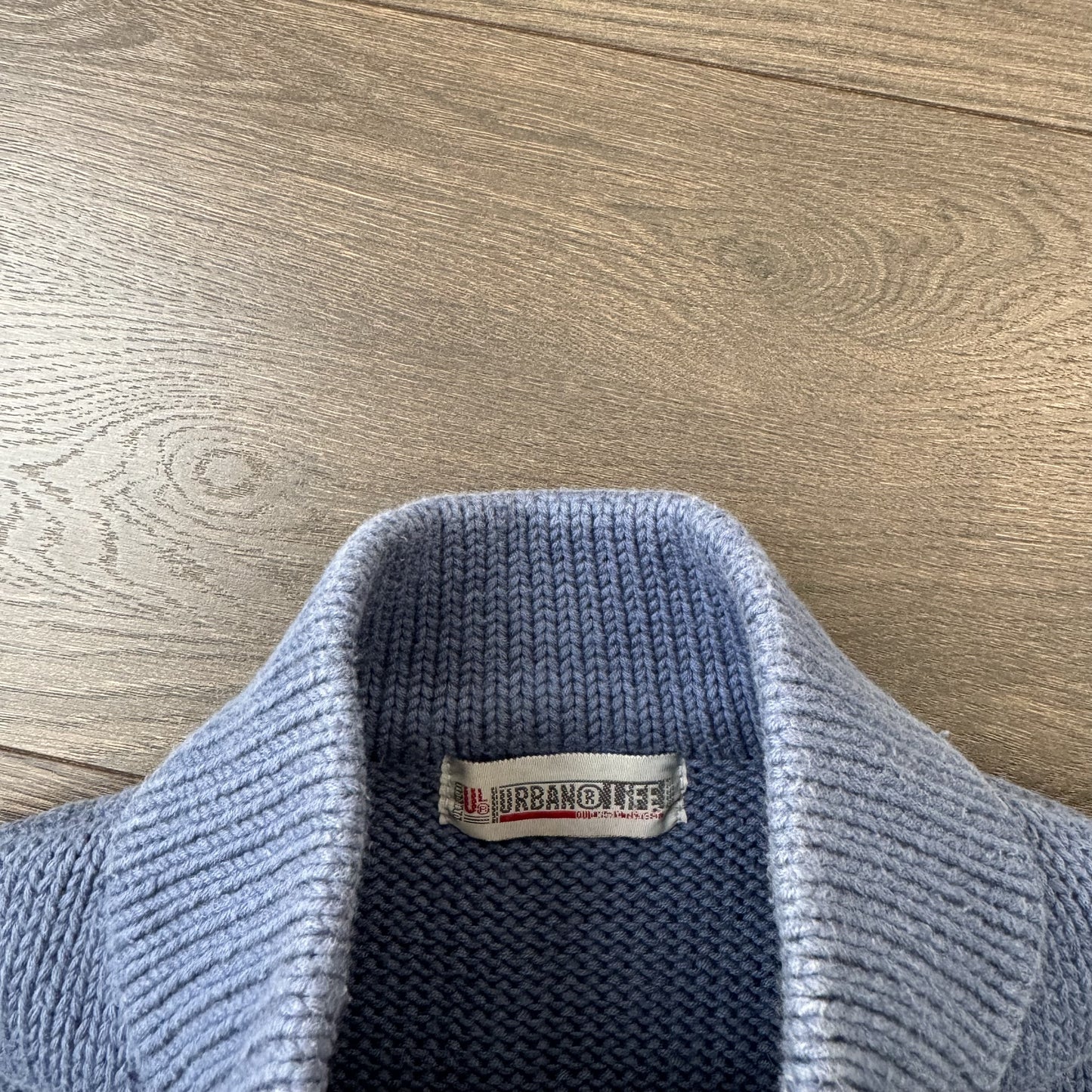 Blue Fitted Zip Up Knit Vest – view 10
