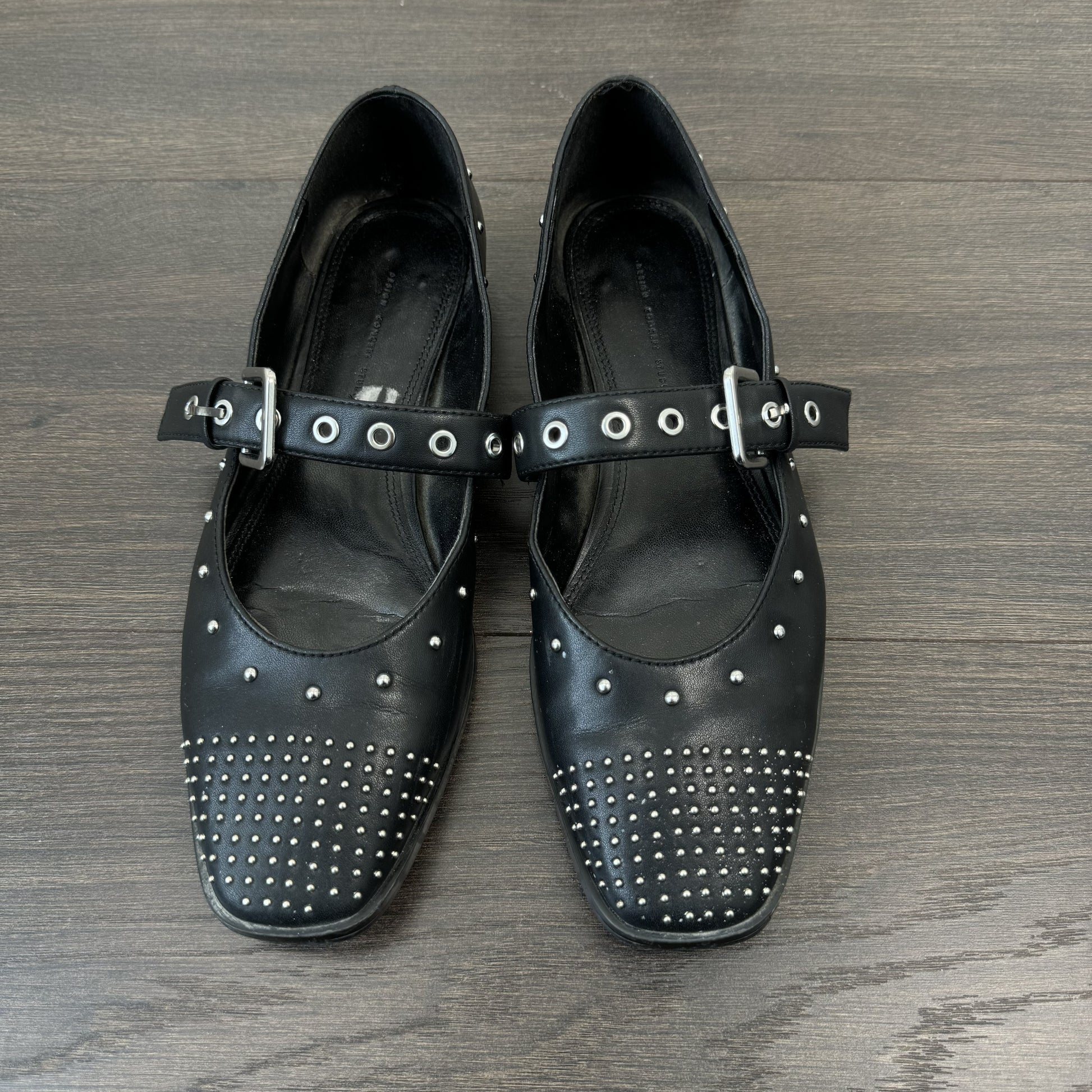 Black Studded Ballet Flats (US 7.5/8) – view 2