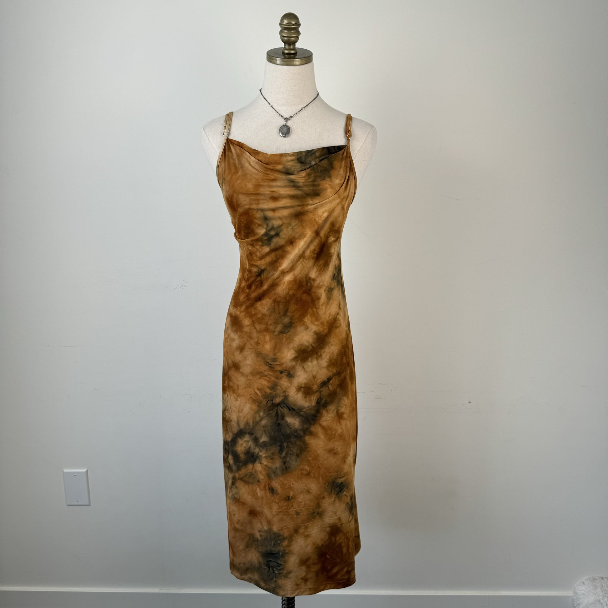 Bebe Muted Cowl Neck Bodycon Midi Dress – view 2