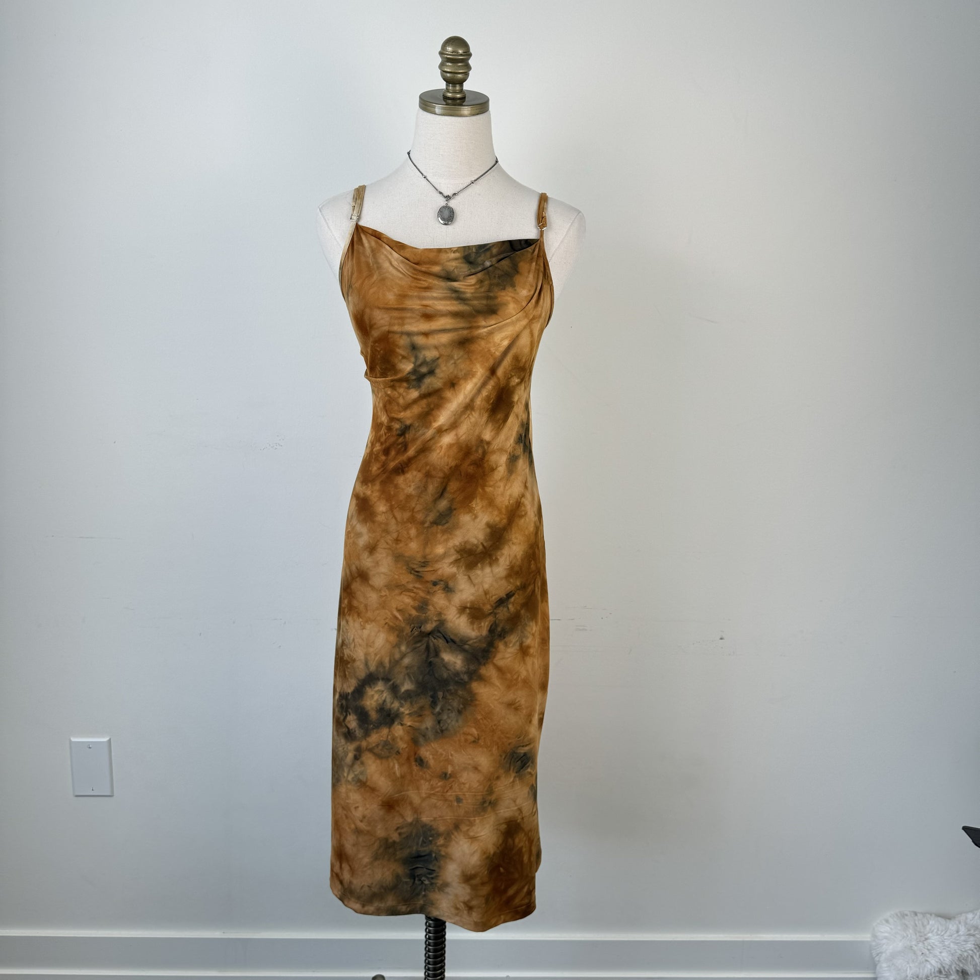 Bebe Muted Cowl Neck Bodycon Midi Dress – view 7