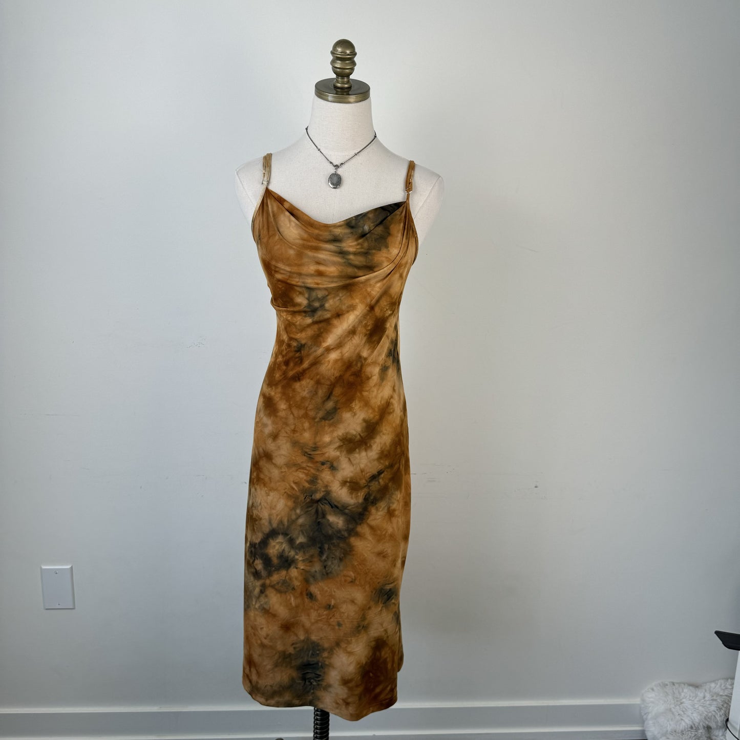 Bebe Muted Cowl Neck Bodycon Midi Dress – view 8
