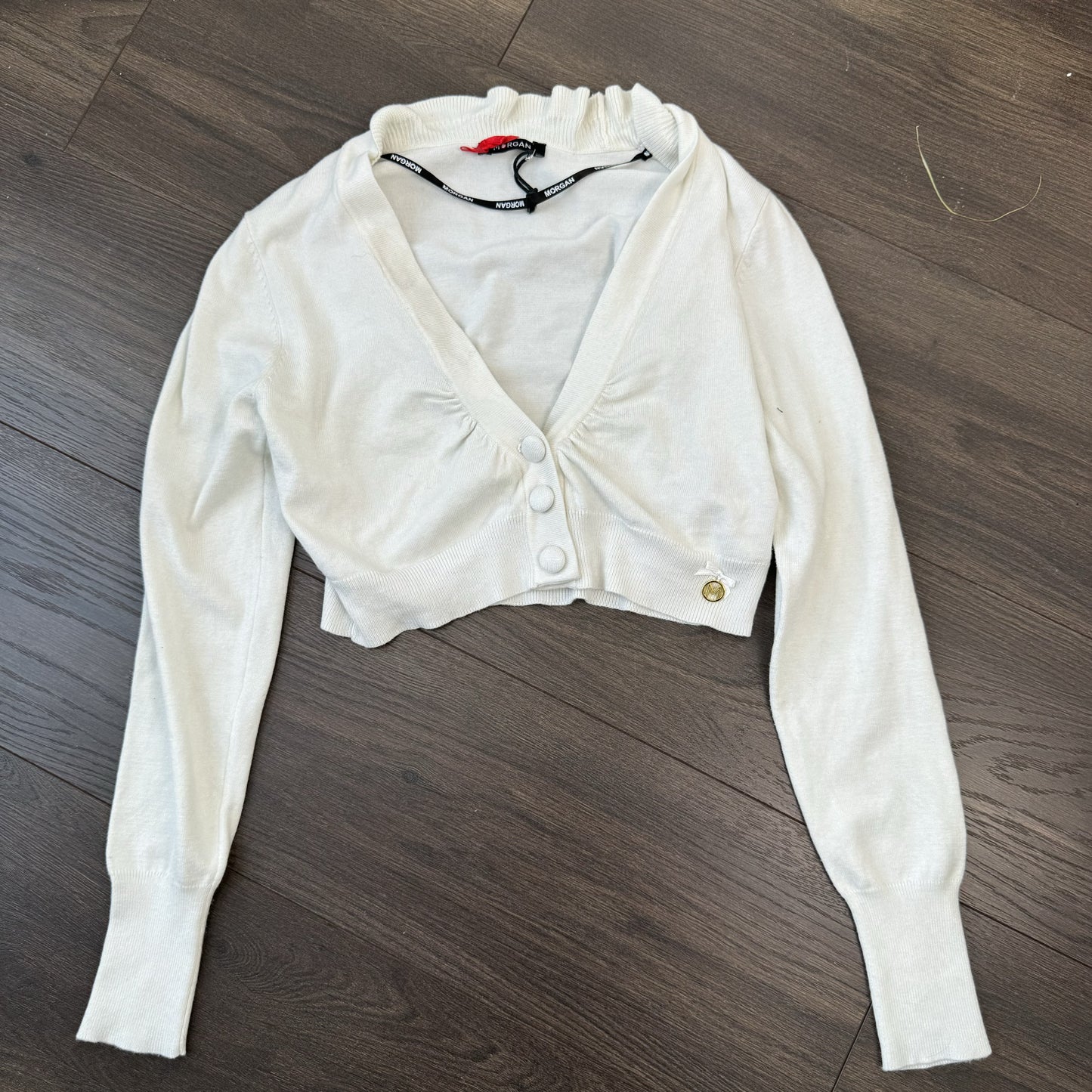 Morgan de Toi White Ruffled Bolero – view 8