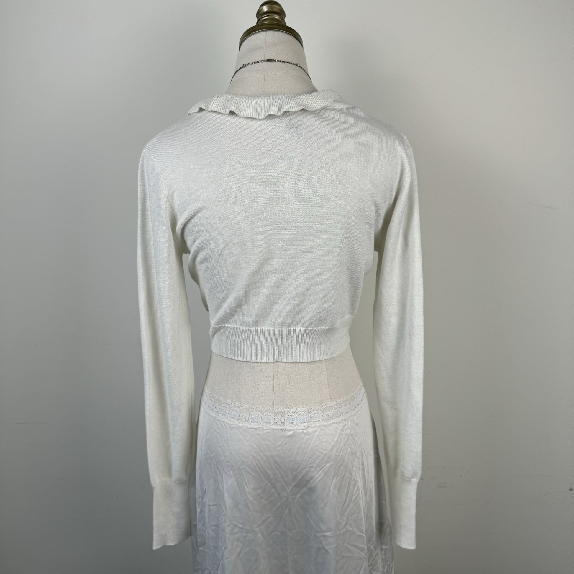 Morgan de Toi White Ruffled Bolero – view 6