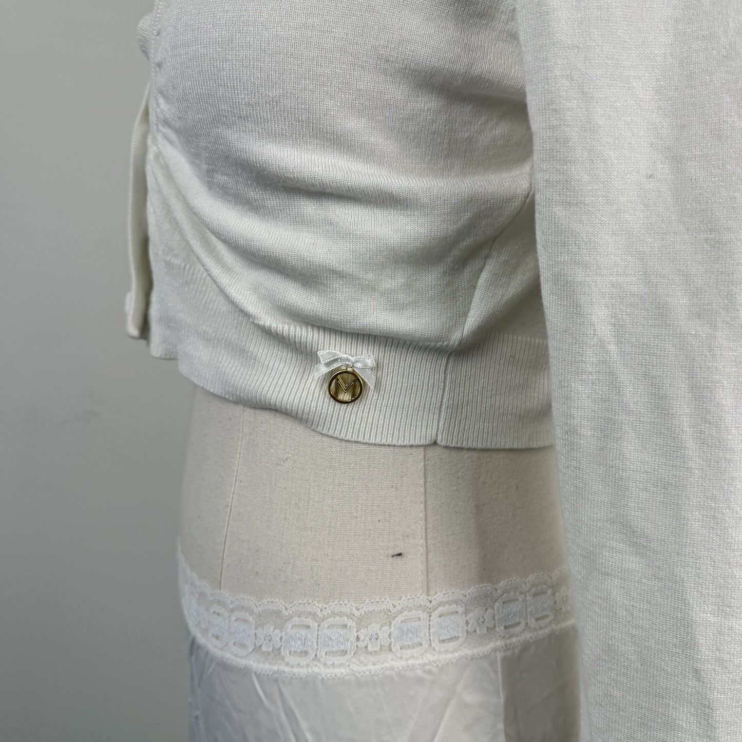 Morgan de Toi White Ruffled Bolero – view 7