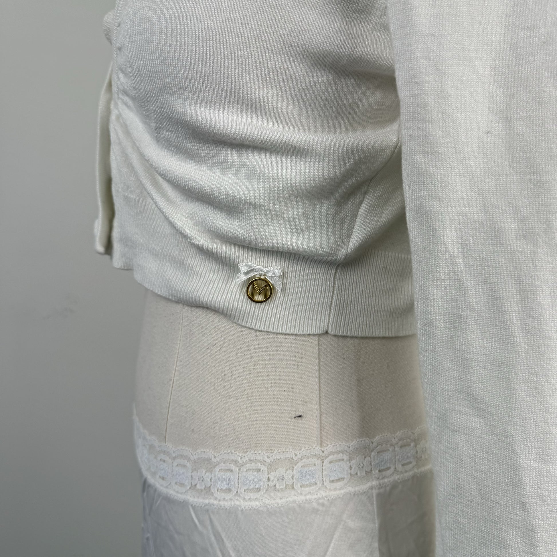 Morgan de Toi White Ruffled Bolero – view 7