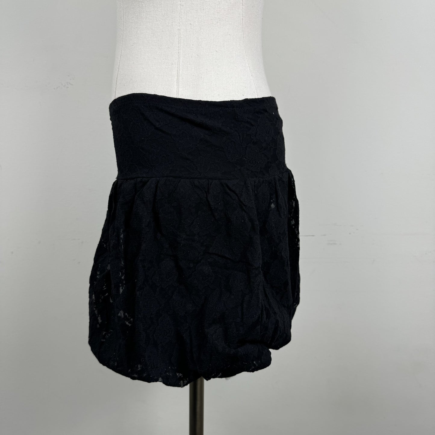 Vintage Black Lace Mini Skirt – view 6