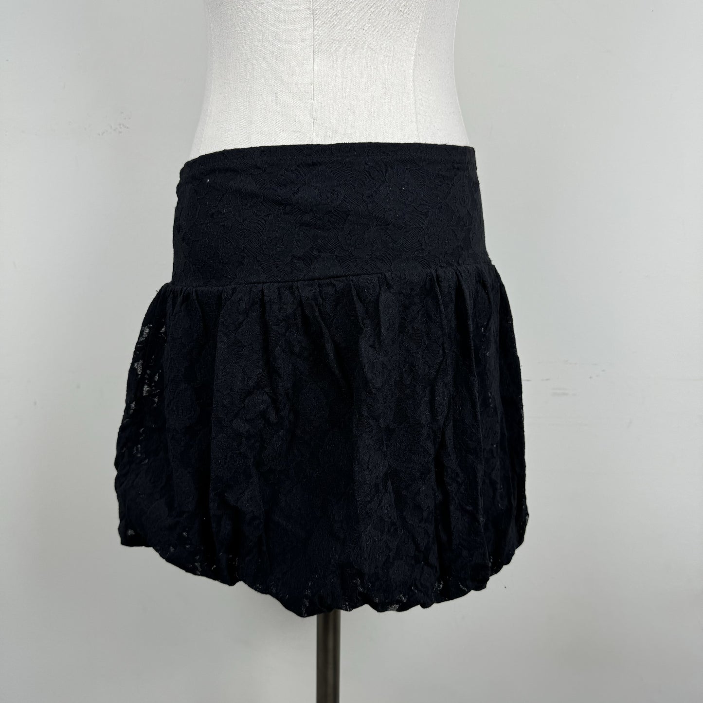 Vintage Black Lace Mini Skirt – view 7
