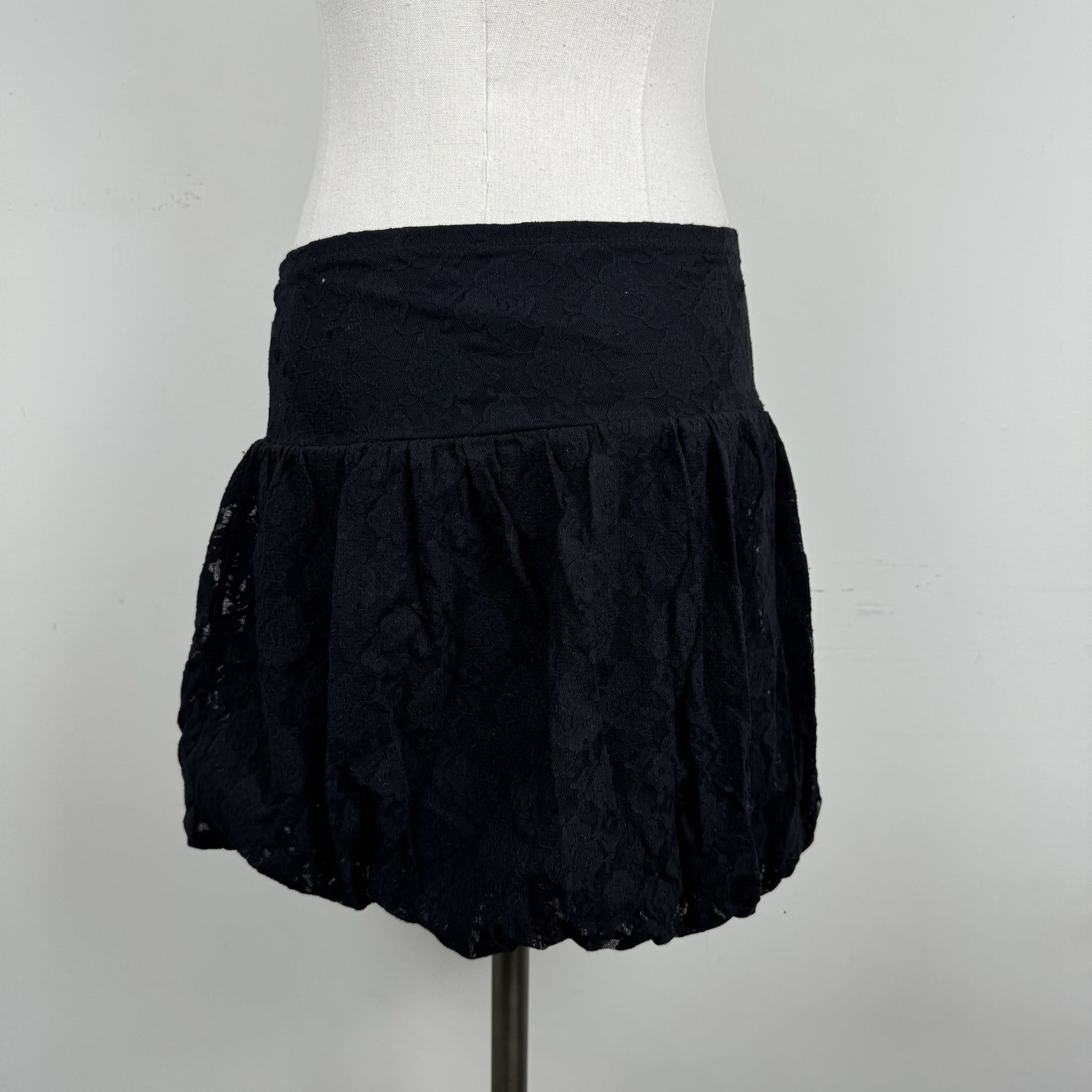 Vintage Black Lace Mini Skirt – view 7