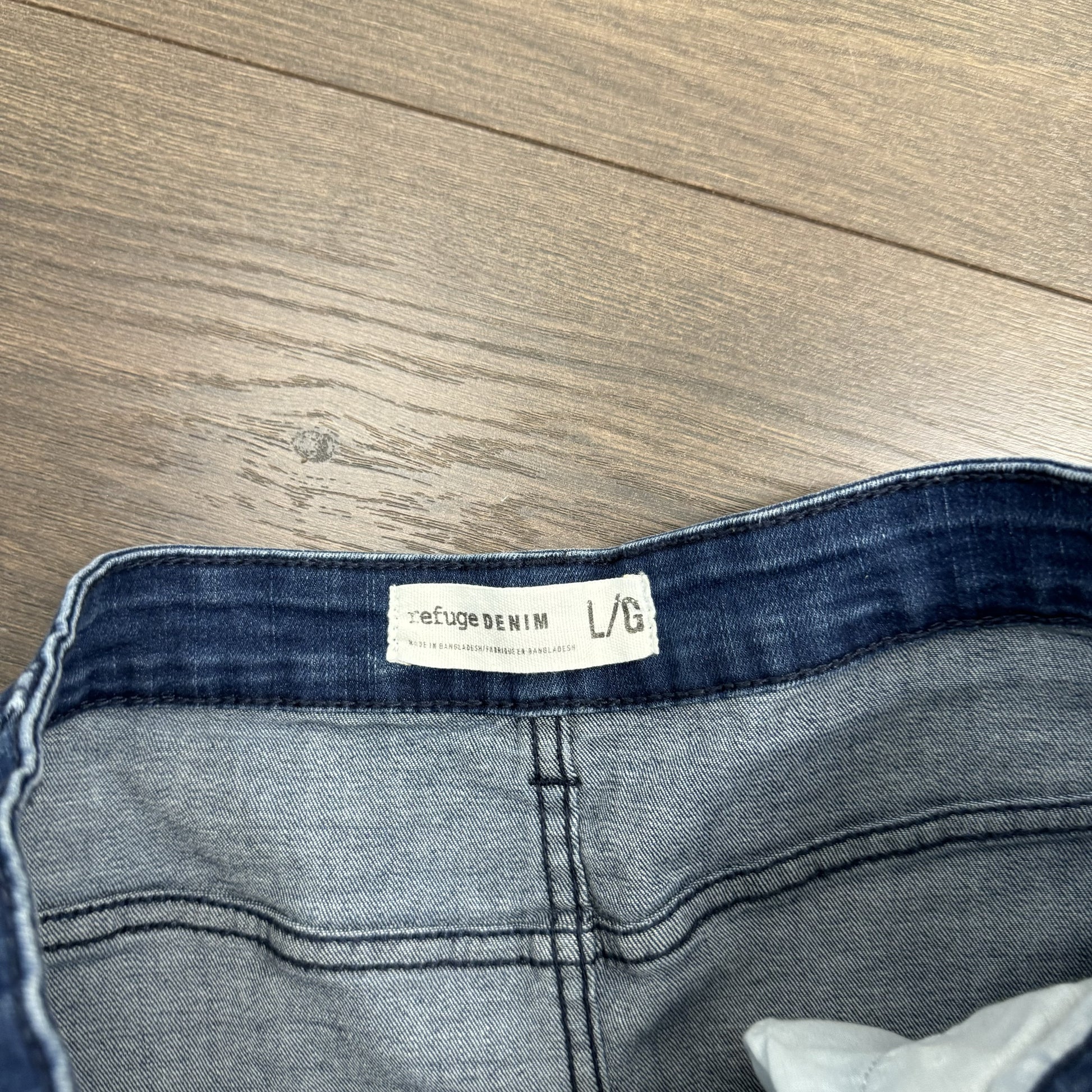 Dark Wash Denim Drop Waist Pleated Mini Skirt – view 8