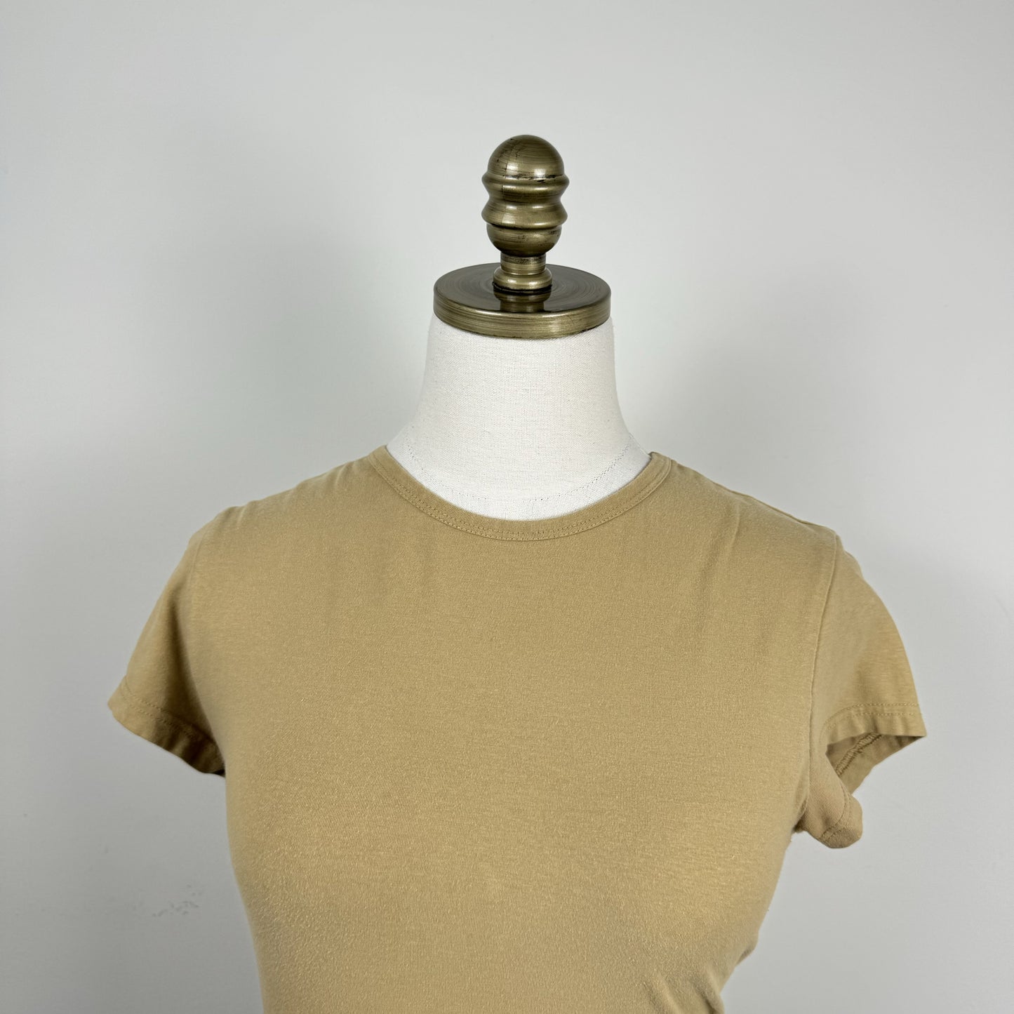 Vintage Camel High Neck Short Sleeve Top – view 4
