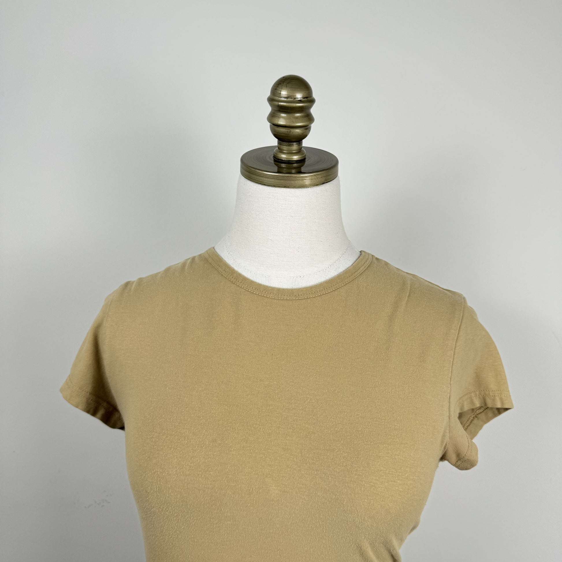 Vintage Camel High Neck Short Sleeve Top – view 4