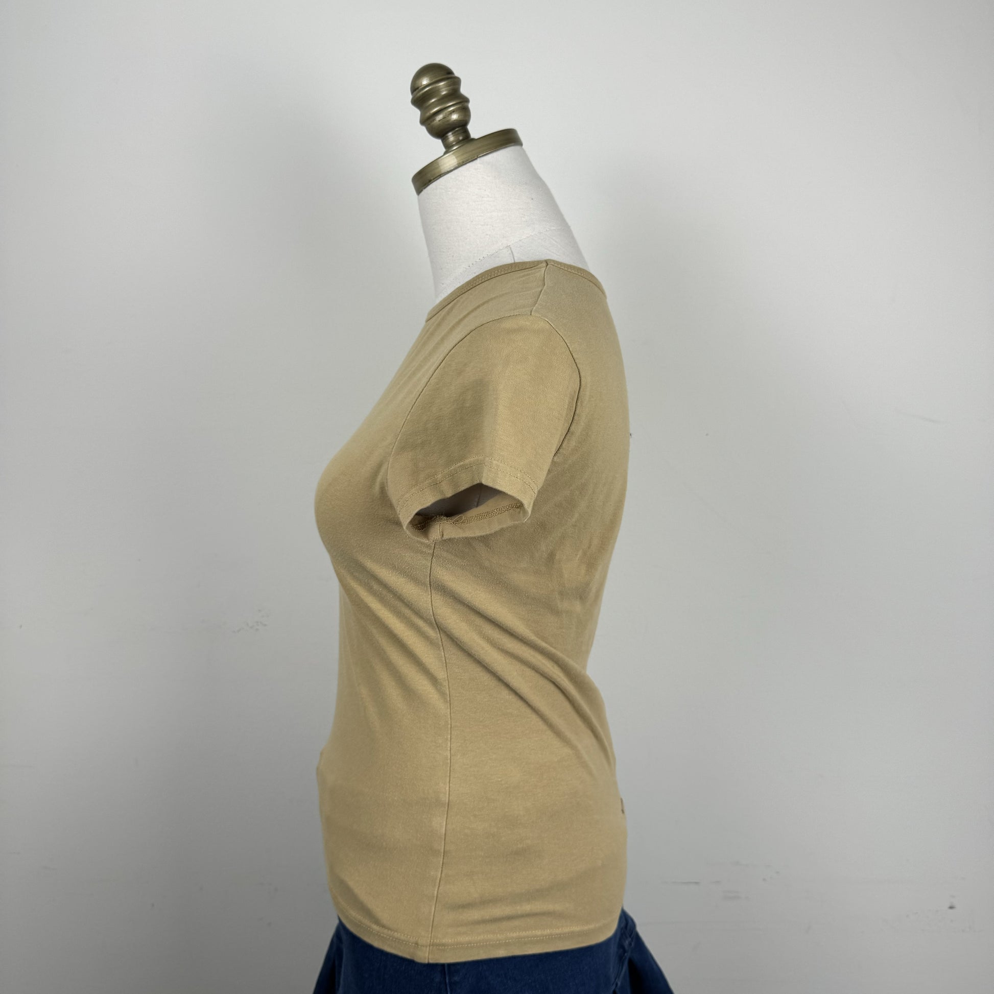 Vintage Camel High Neck Short Sleeve Top – view 5