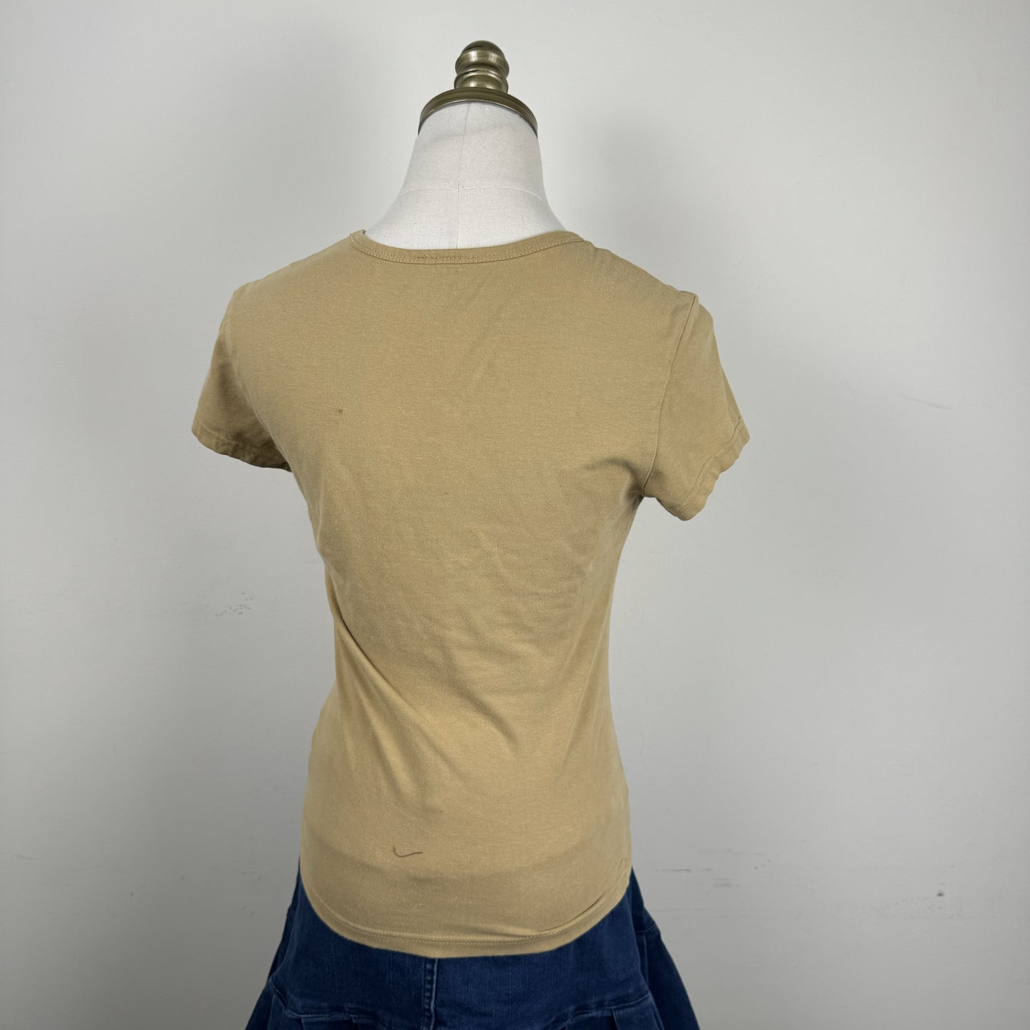 Vintage Camel High Neck Short Sleeve Top – view 6