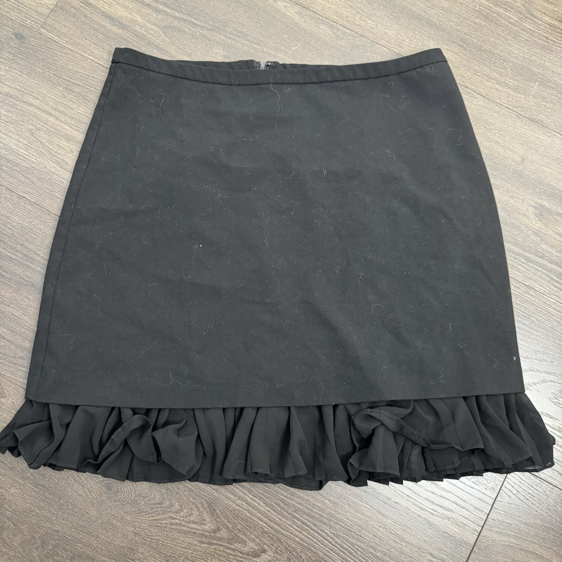 Black Chiffon Ruffled Hem Midi Skirt – view 6