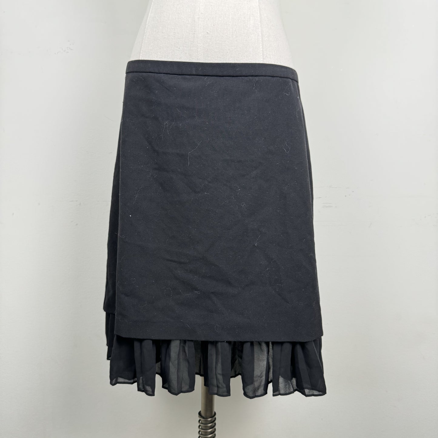 Black Chiffon Ruffled Hem Midi Skirt – view 3