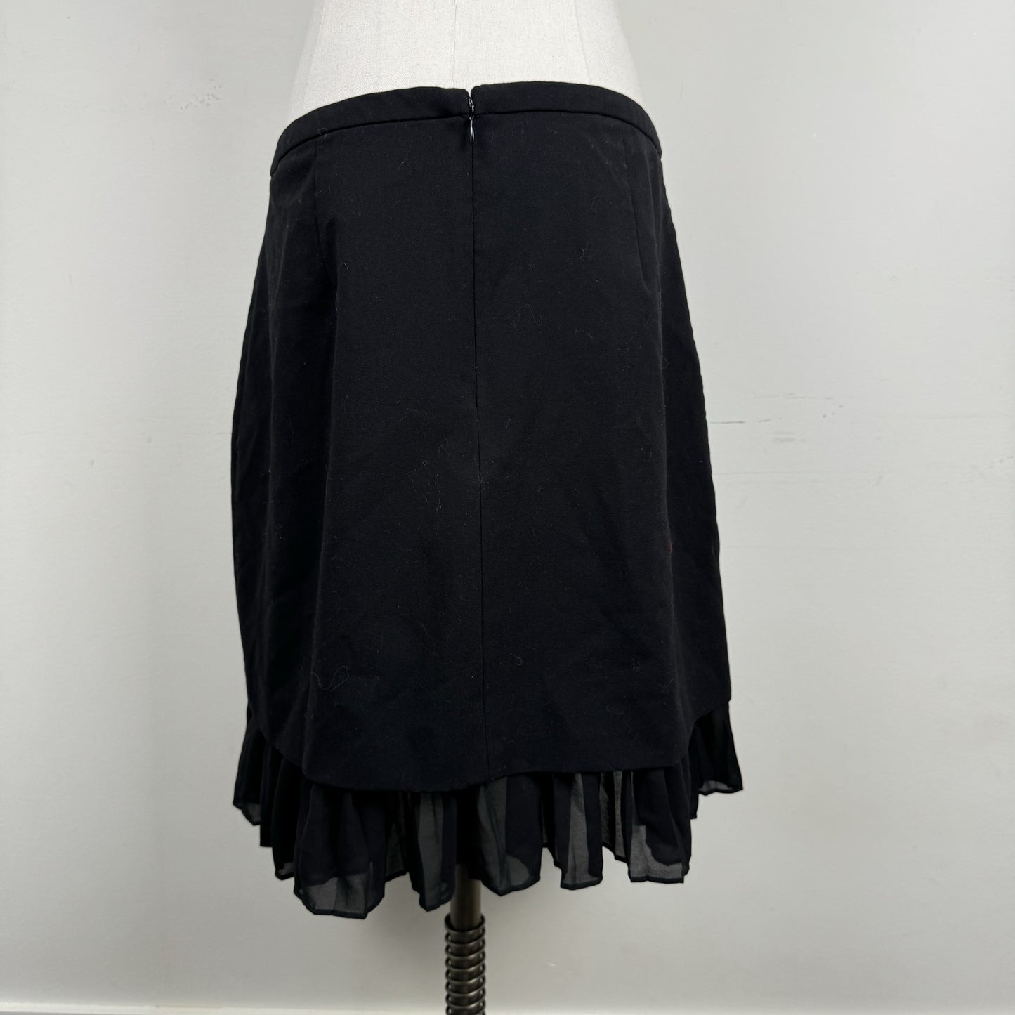 Black Chiffon Ruffled Hem Midi Skirt – view 5