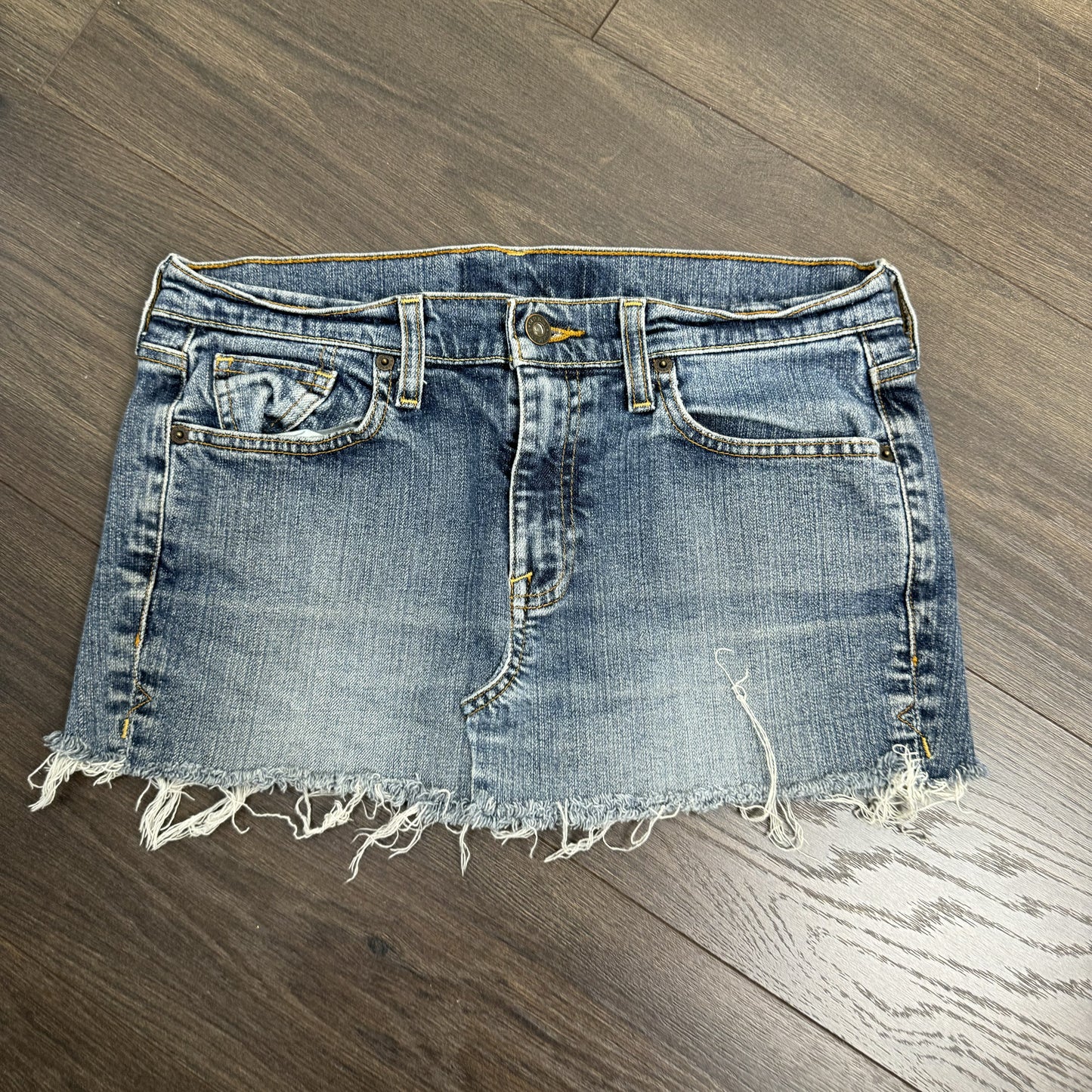 Light Wash Denim Mini Skirt – view 6