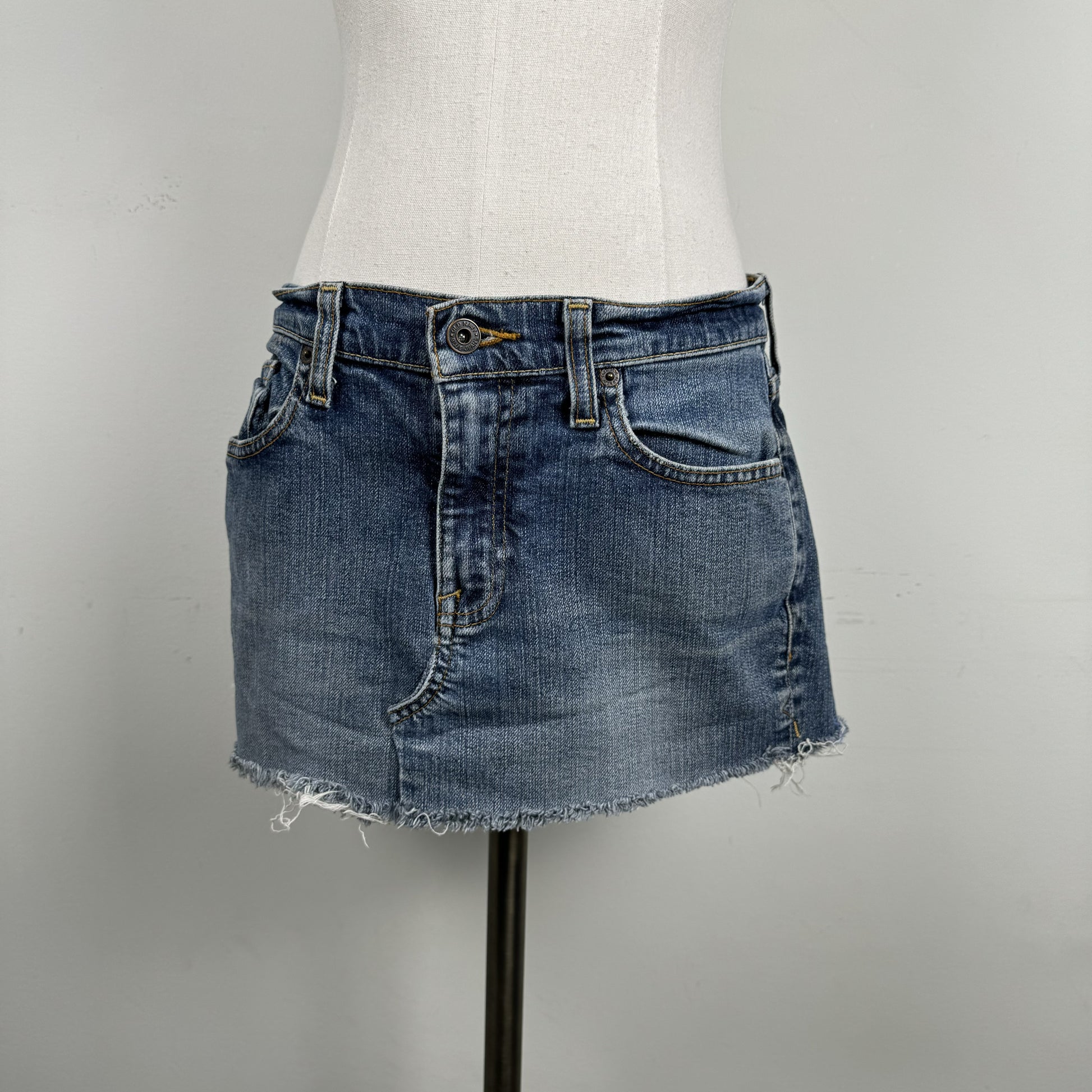 Light Wash Denim Mini Skirt – view 2
