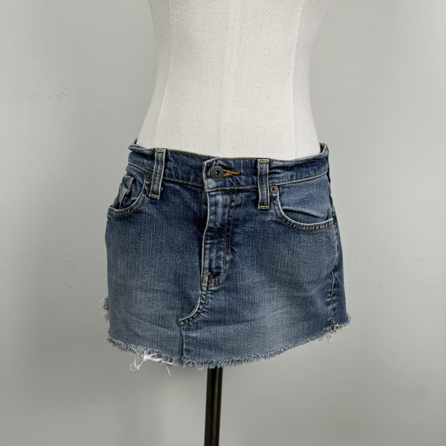 Light Wash Denim Mini Skirt – view 3
