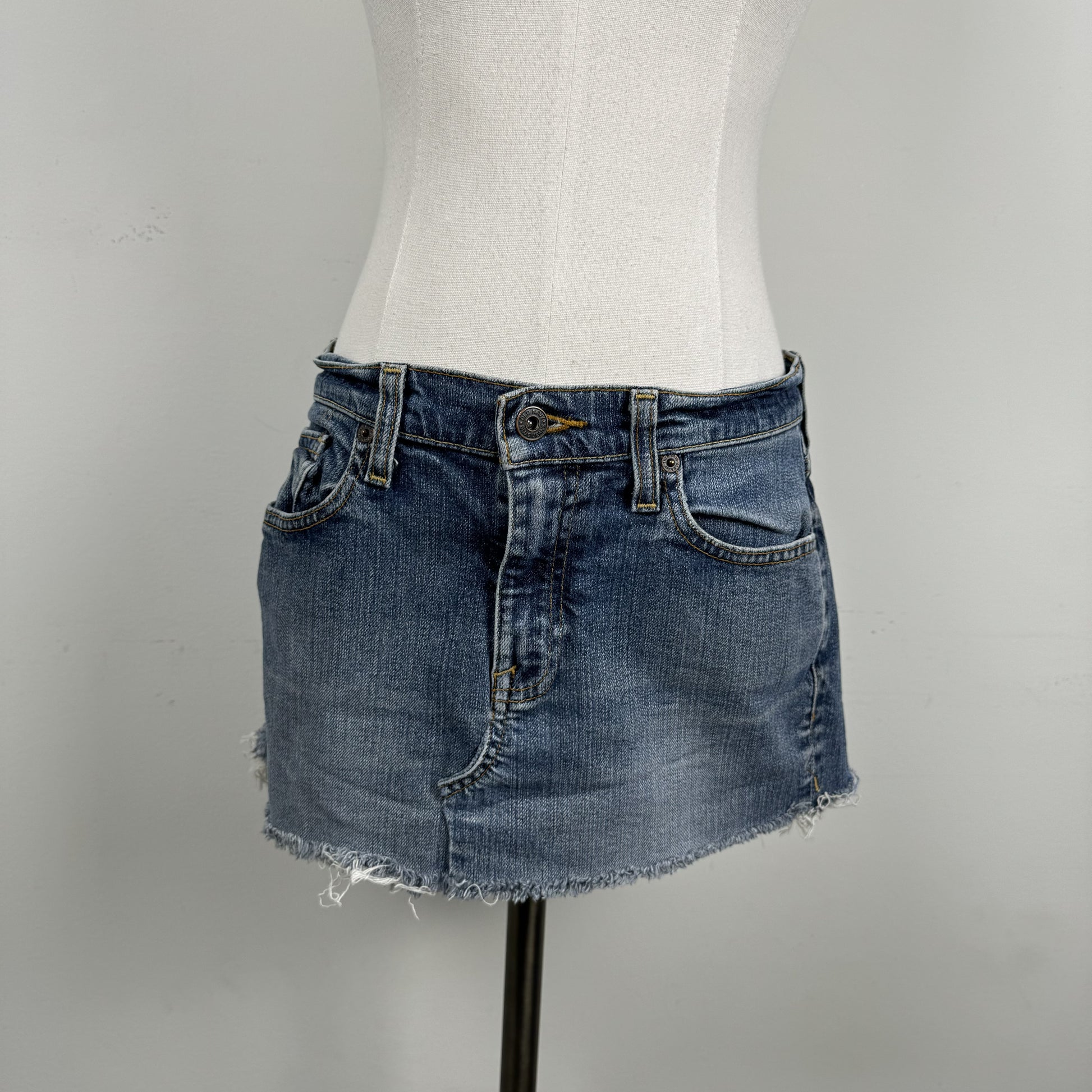 Light Wash Denim Mini Skirt – view 3