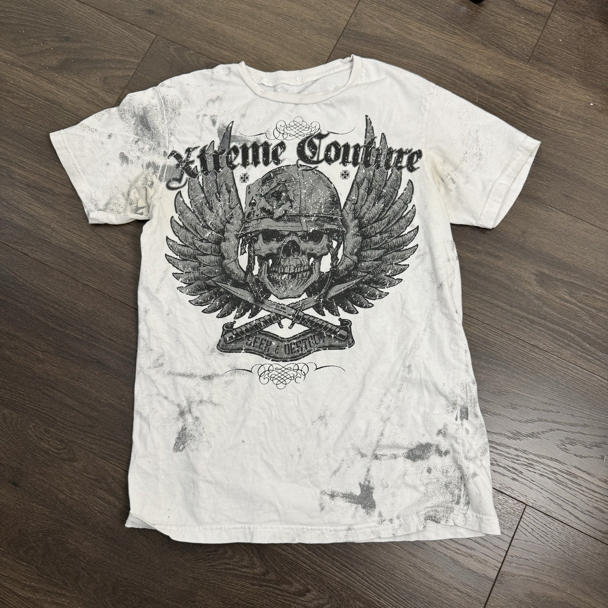 Xtreme Couture Y2K White Skull Graphic Tee – view 9